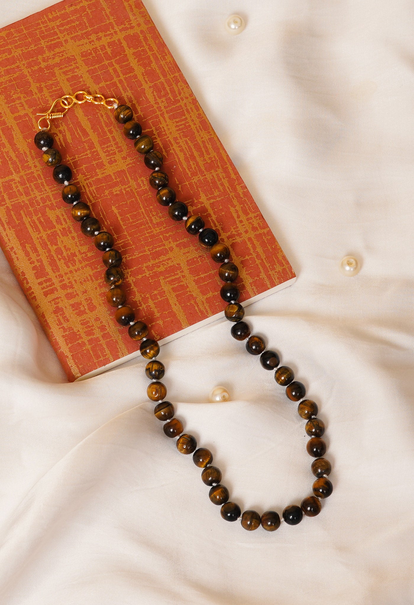 Brown Amravati Round Ocean Beads Necklace-UJ479