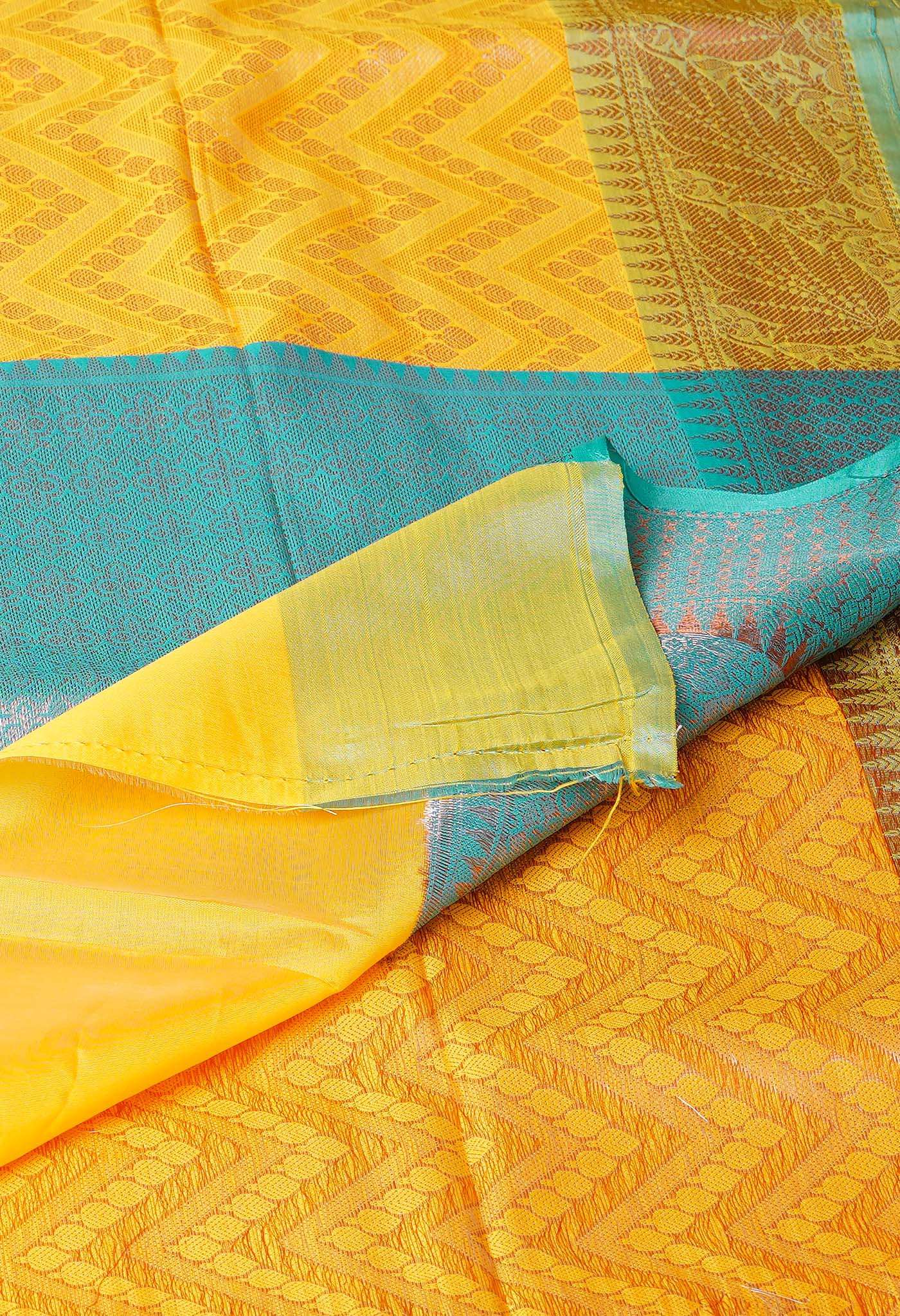 Yellow Banarasi Tissue Saree-UNM80081