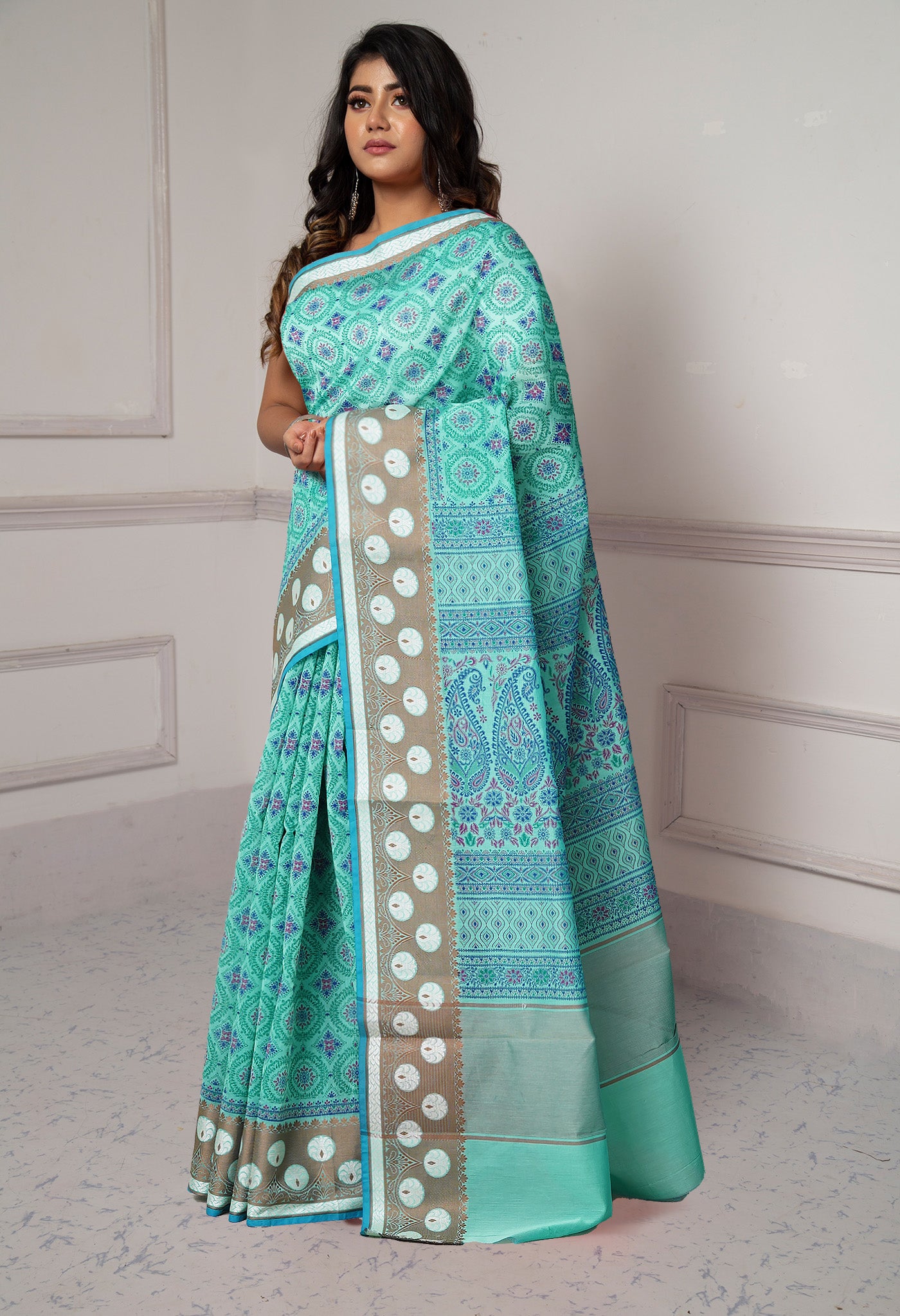 Green Summer Bangalore Sico Saree-UNM65410