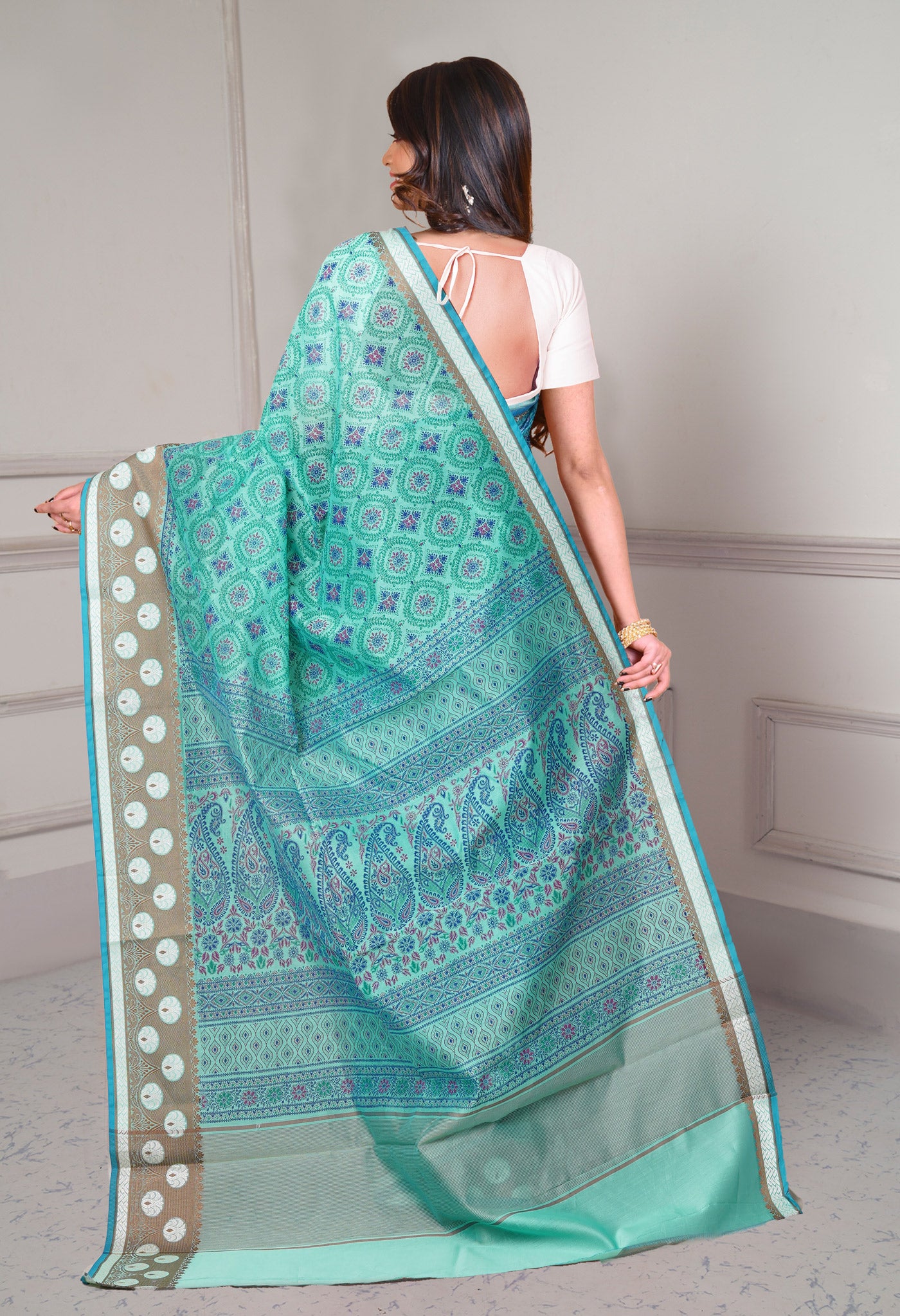 Green Summer Bangalore Sico Saree-UNM65410