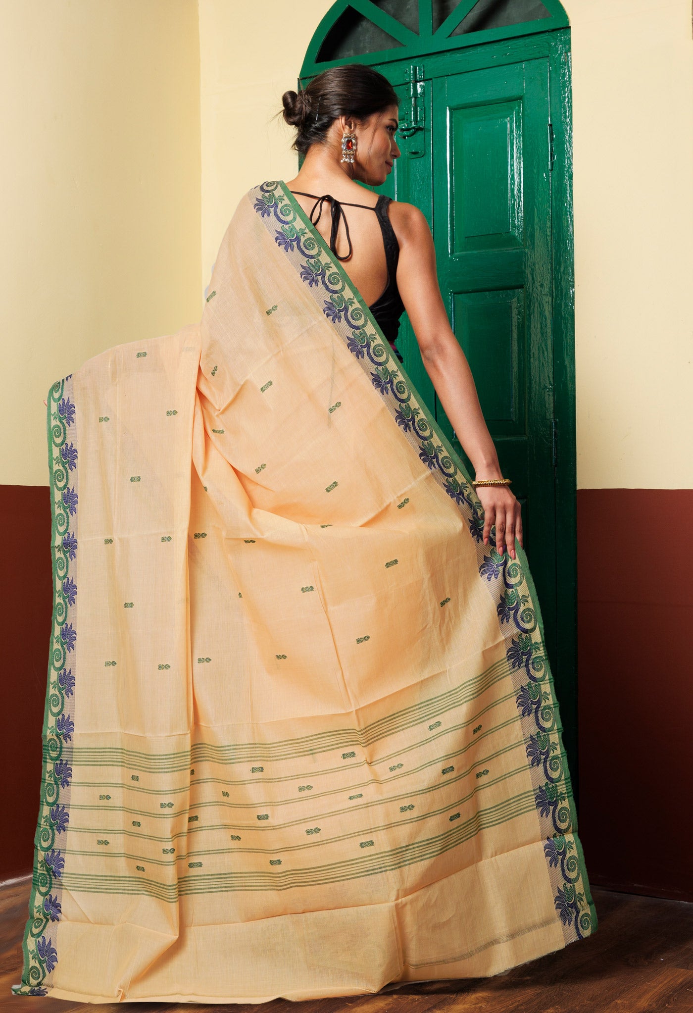 Cream Pure Pavani Venkatagiri Cotton Saree-UNM65641