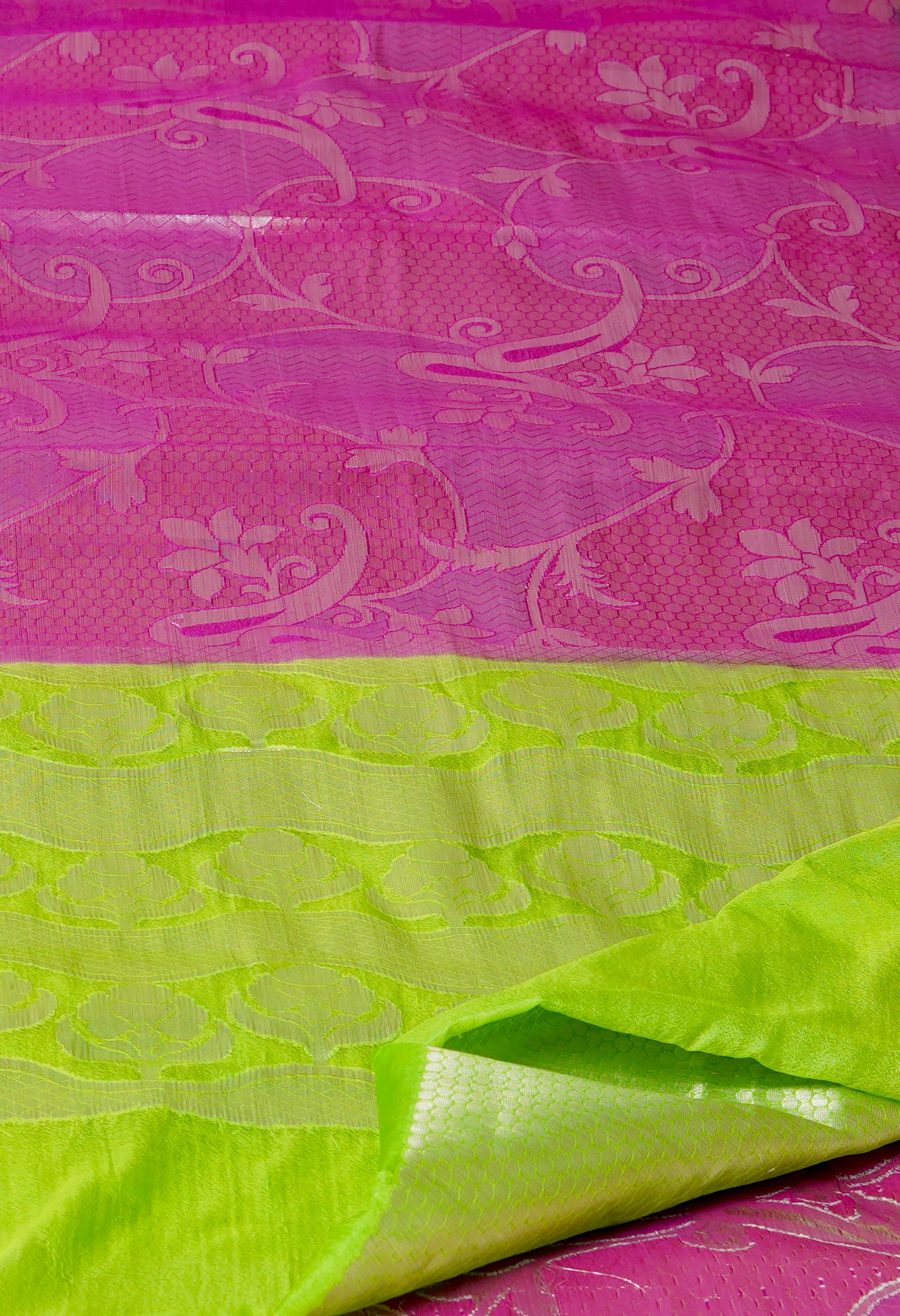 Pink  Fancy Banarasi silk Saree-UNM70508