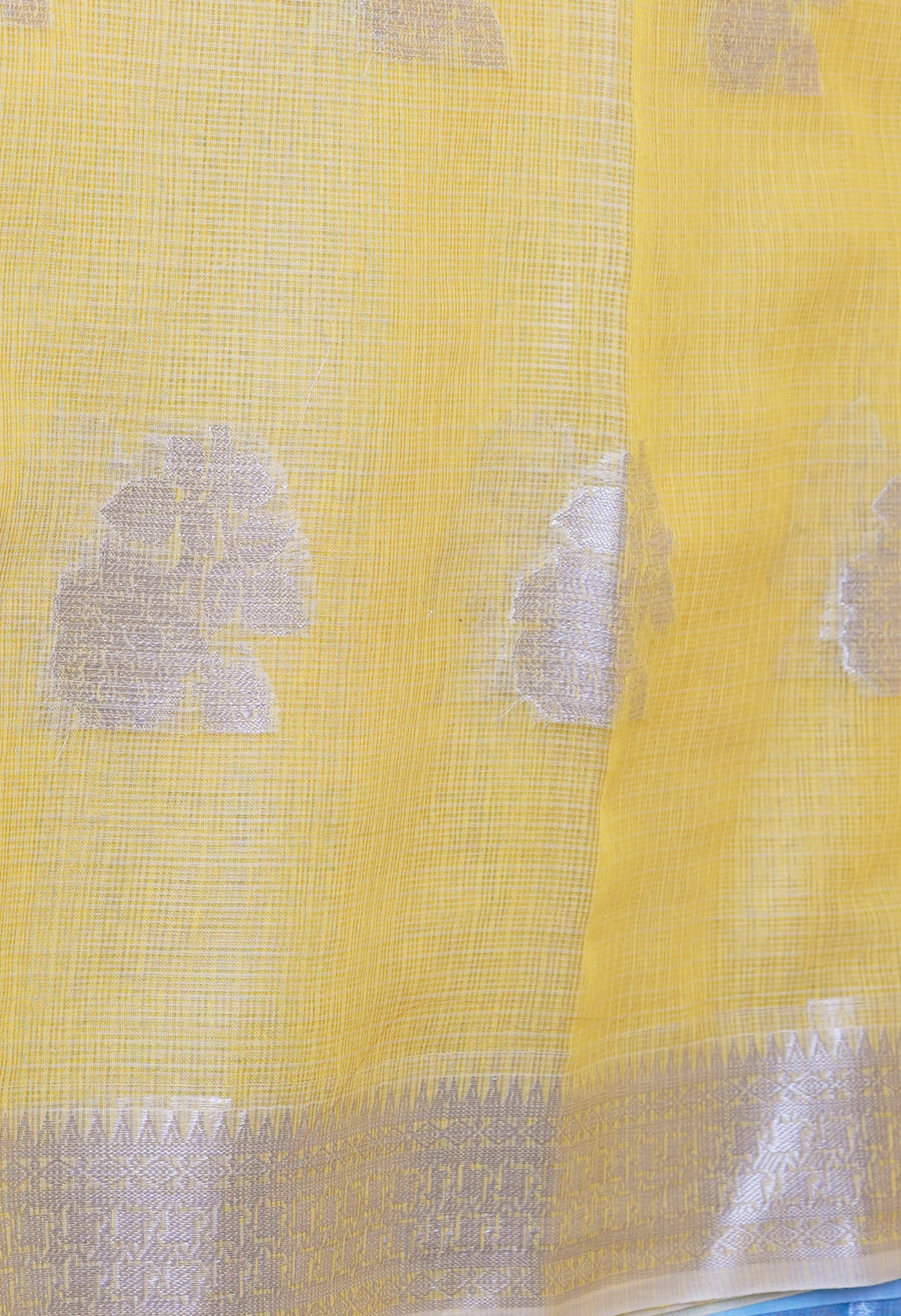 Yellow Pure  Banarasi Kota Cotton Saree-UNM73067