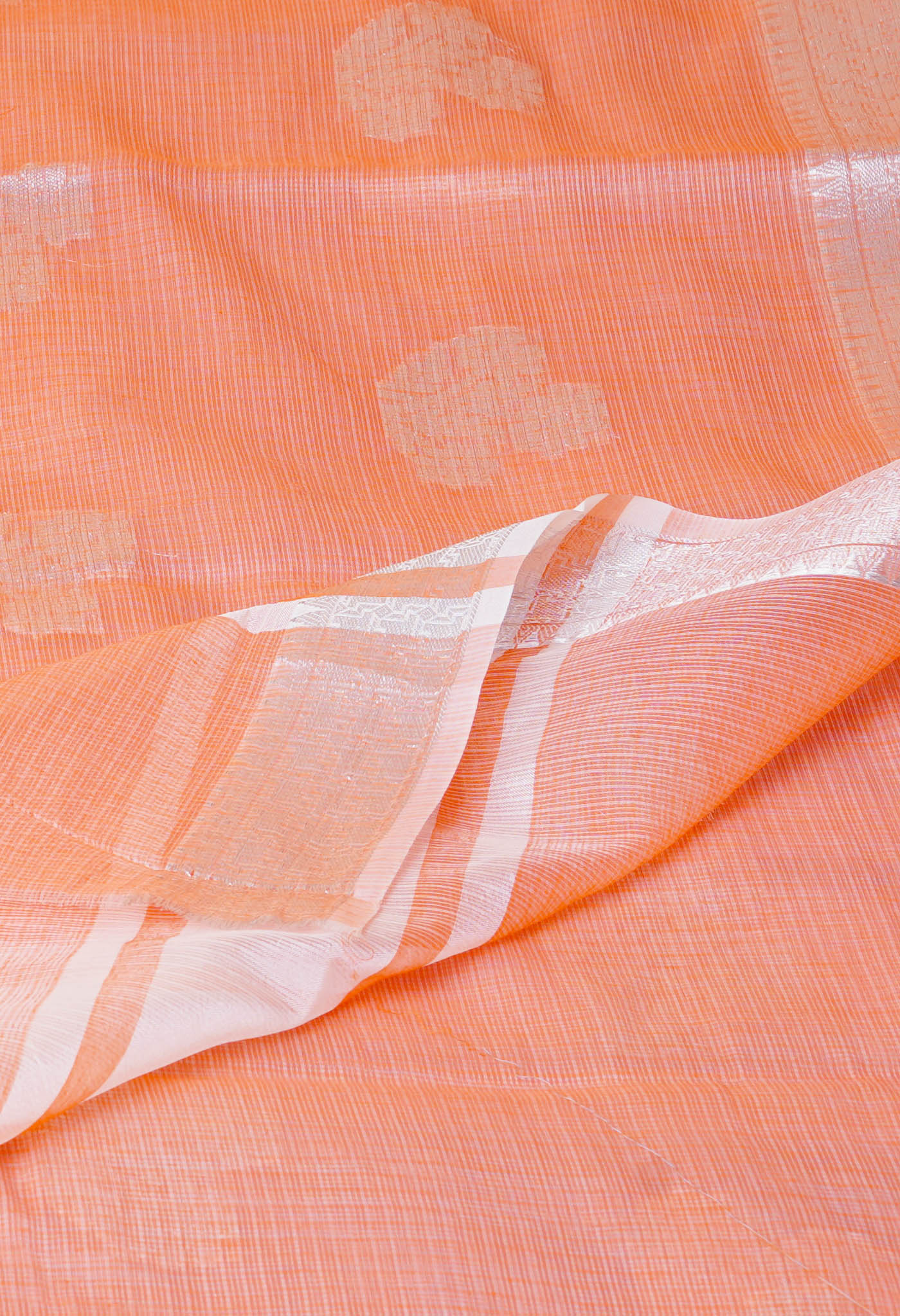 Orange Pure Banarasi Kota Cotton Saree