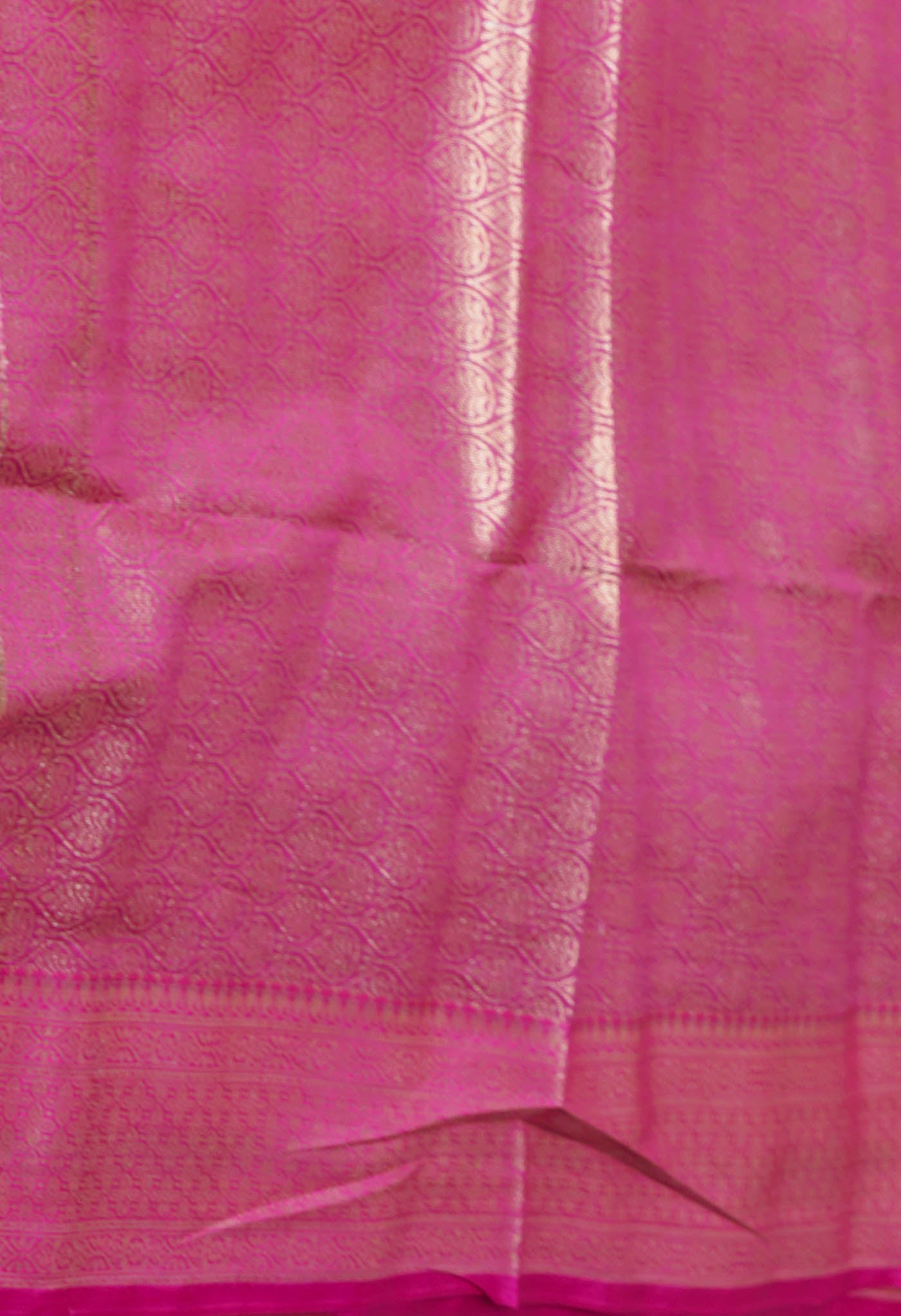 Pink  Brocade Banarasi Sico Saree-UNM73380