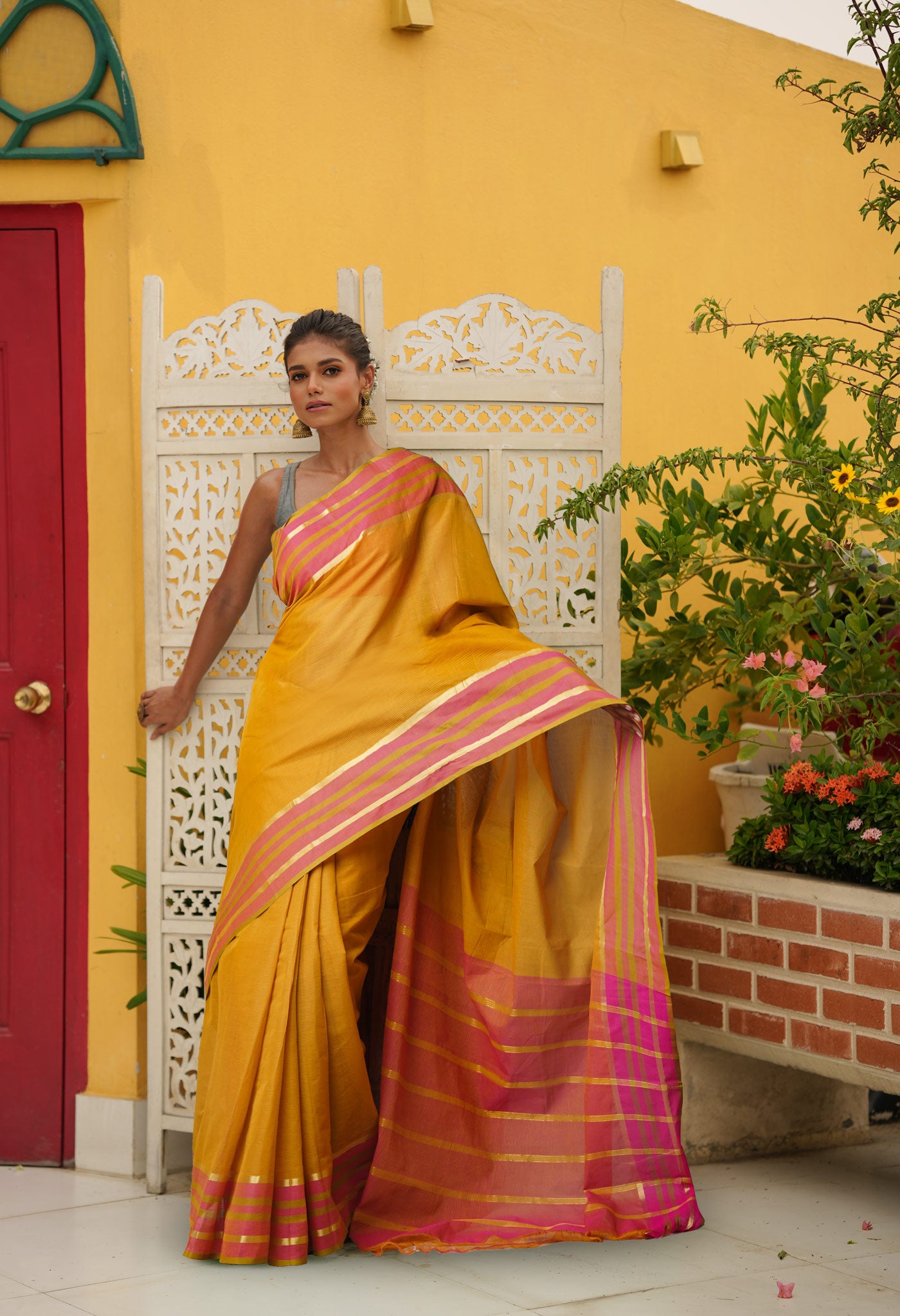 Buy Elegant Cotton Drapes from The Best Cotton Saree Shops in Pune - Jd  Collections