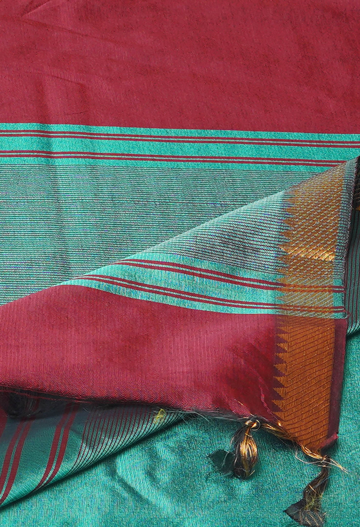 Maroon  Plain Mangalagiri Soft Silk Saree-UNM73641