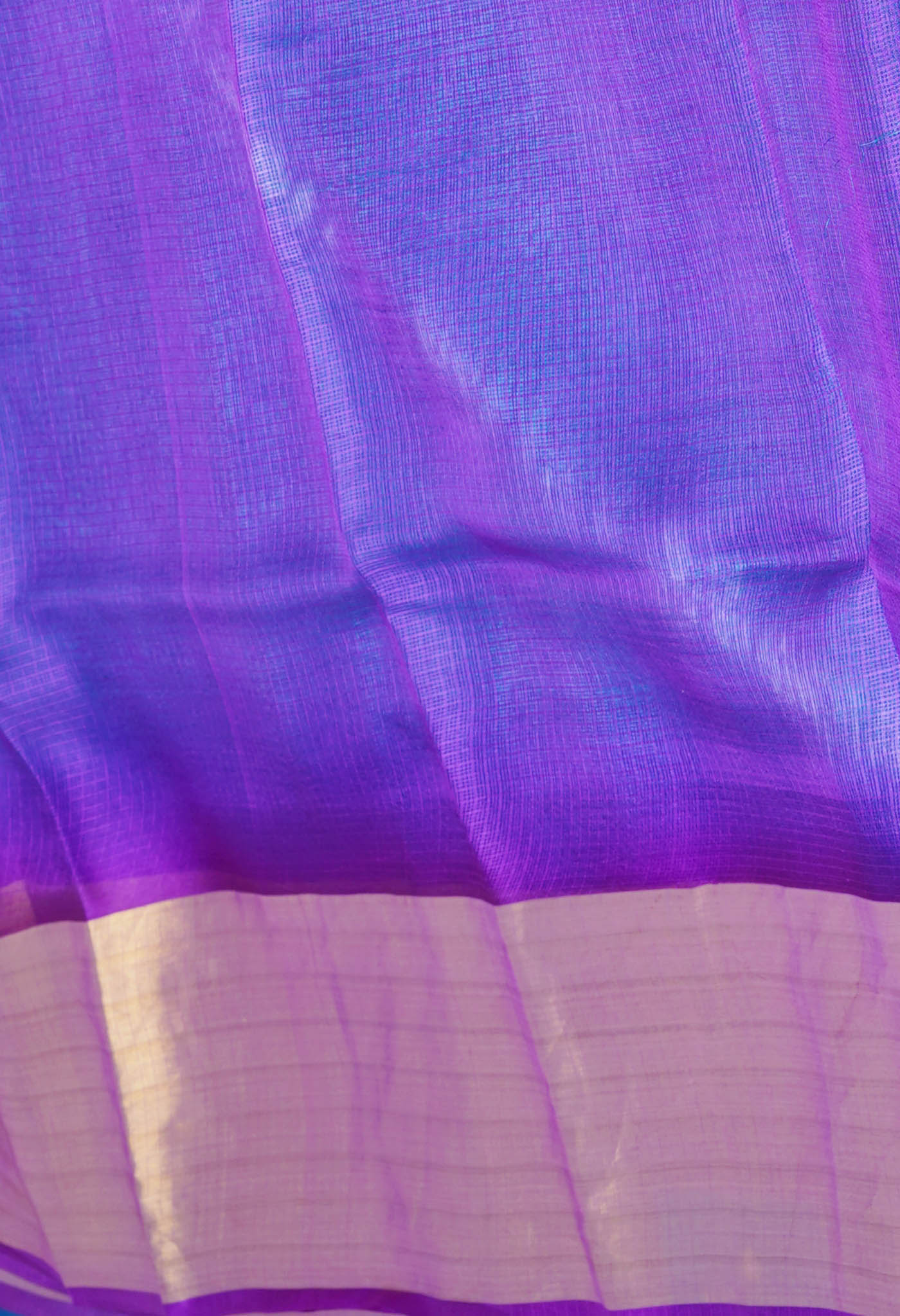 Blue-Violet Pure  Dyed Kota Silk Saree-UNM73906