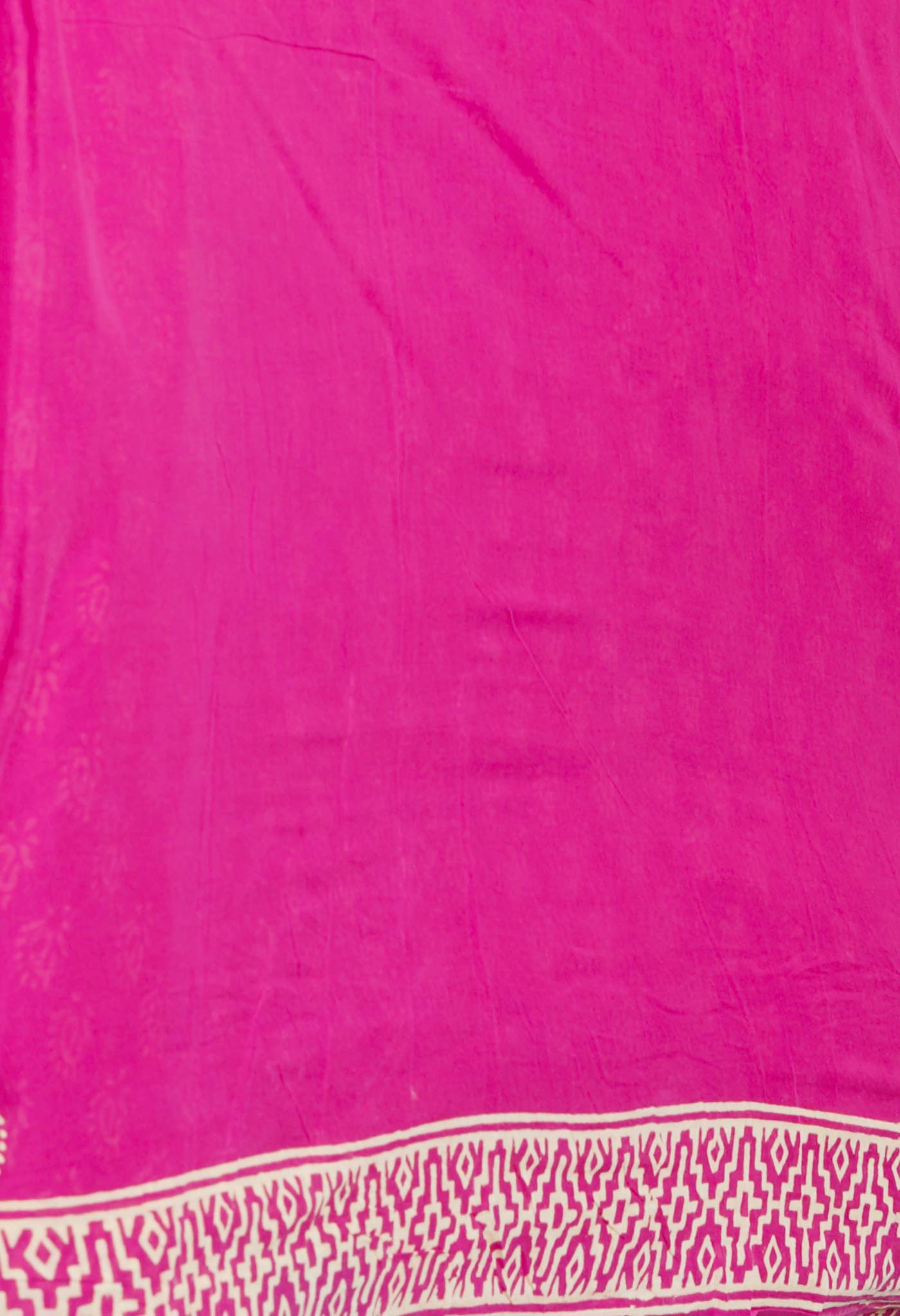 Pink Pure Hand Block Printed Soft Cotton Saree