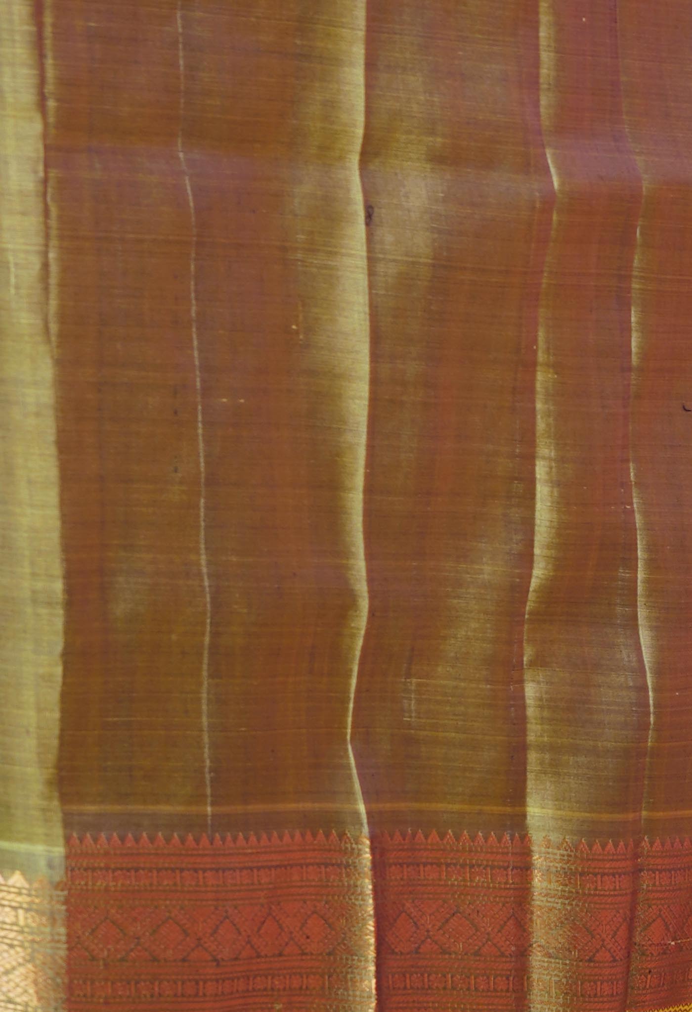 Violet -Green Pure Handloom Kanjivaram Silk Saree-UNM74249