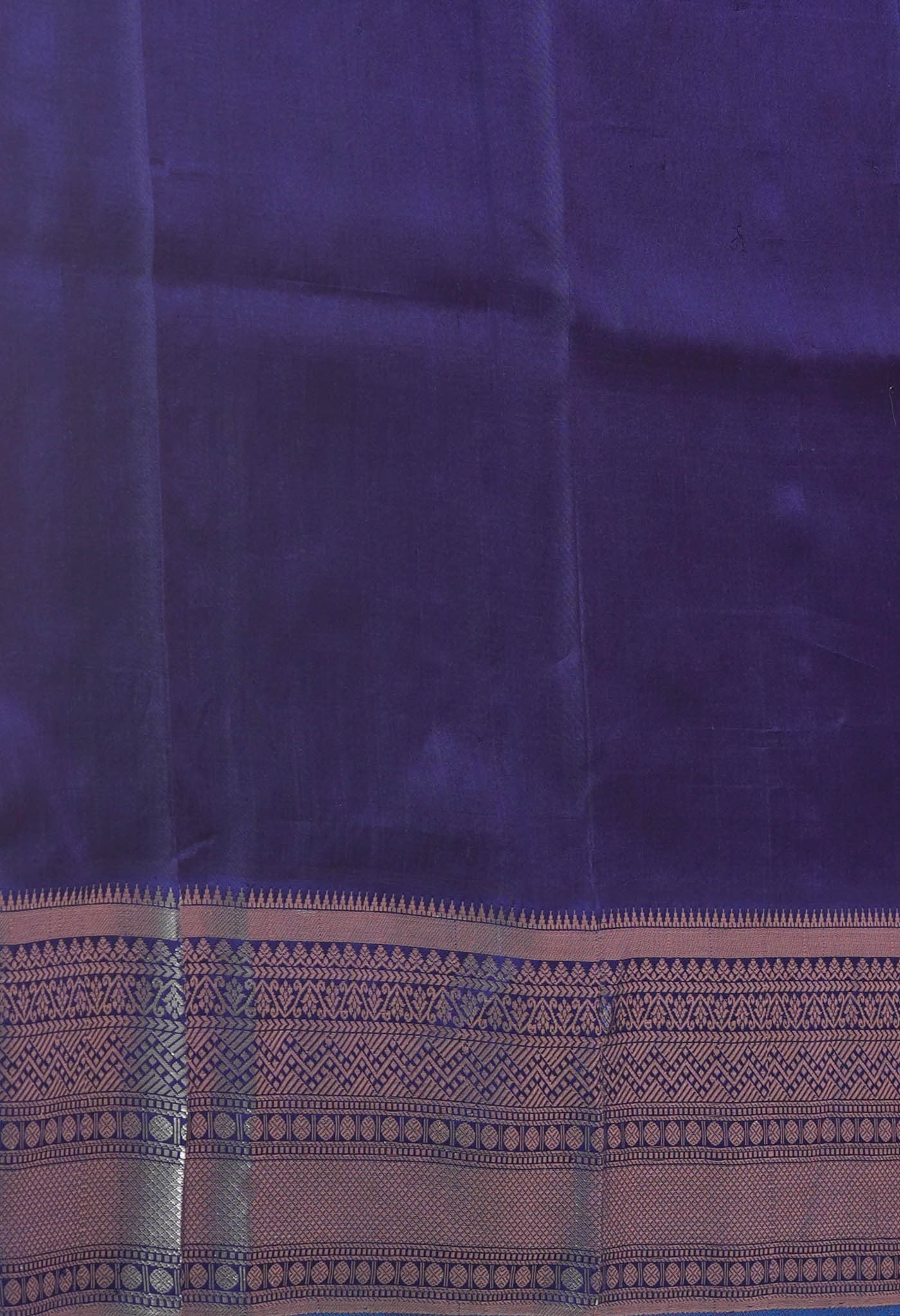 Blue-Navy Blue Pure Handloom Kanjivaram Silk Saree-UNM74257