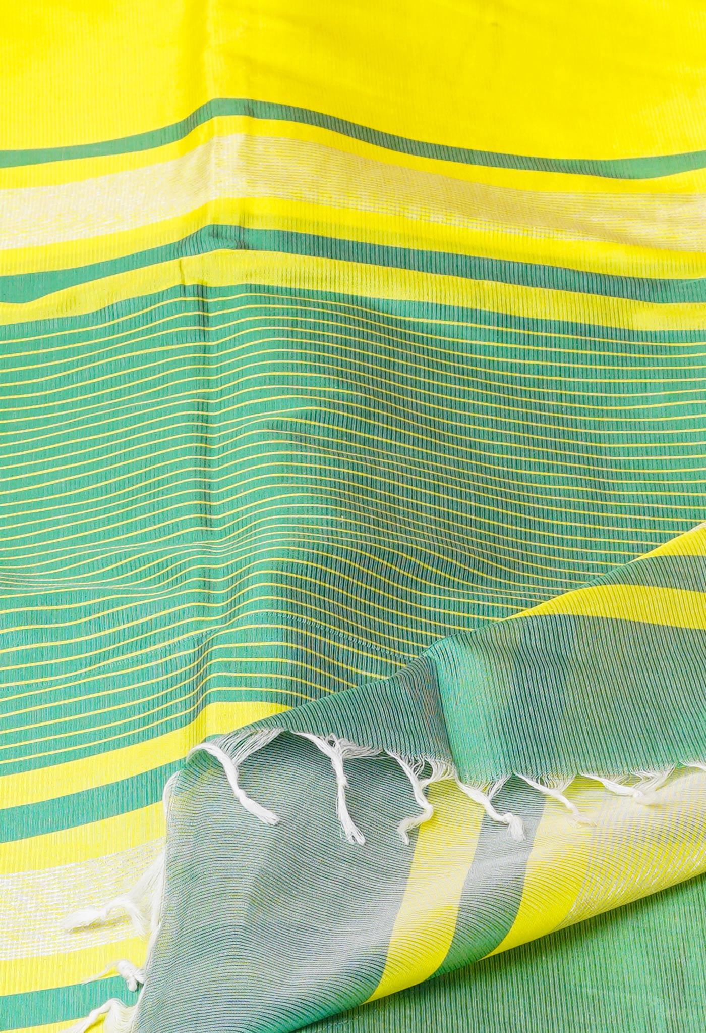 Yellow Pure Handloom Narayanpet Silk Saree