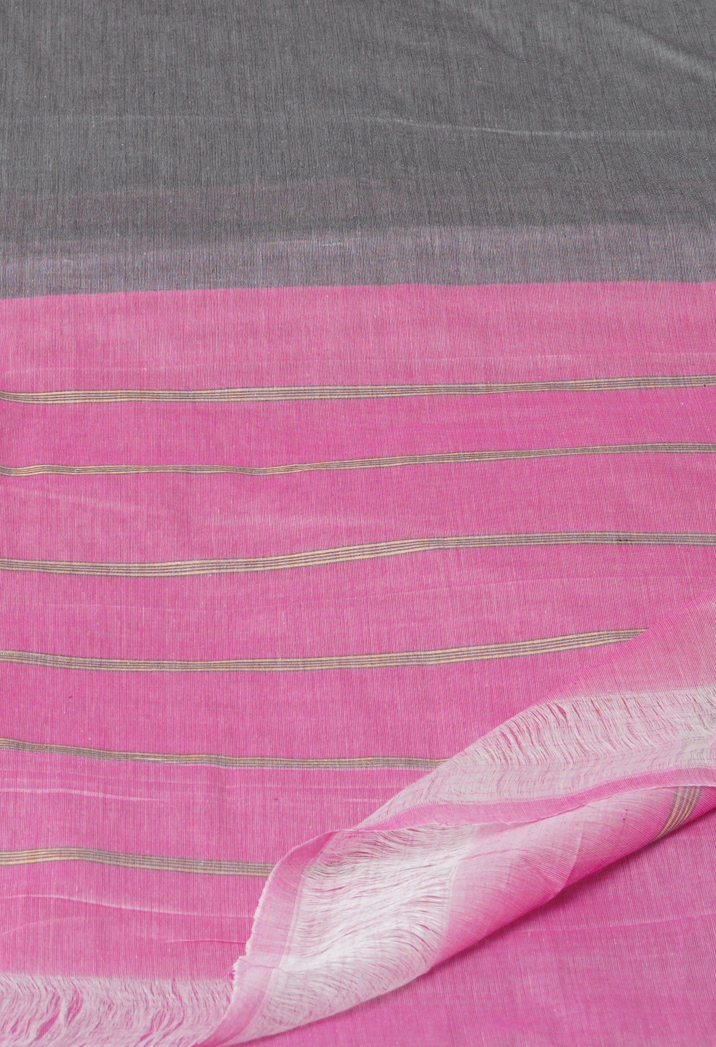 Grey Pure Handloom Narayanpet Cotton Saree-UNM74641