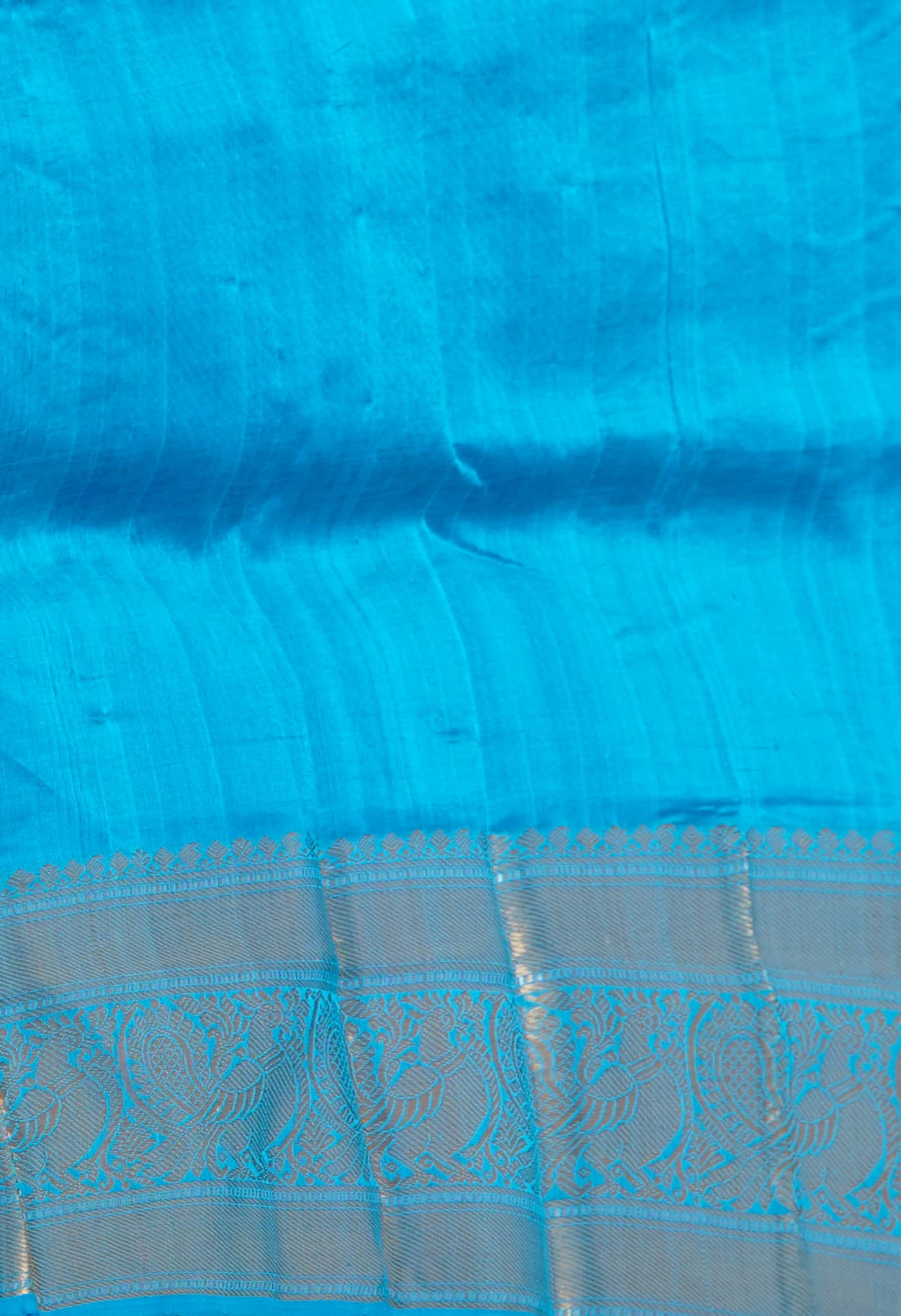 Dark Blue Pure Handloom Assam Silk Saree-UNM74928