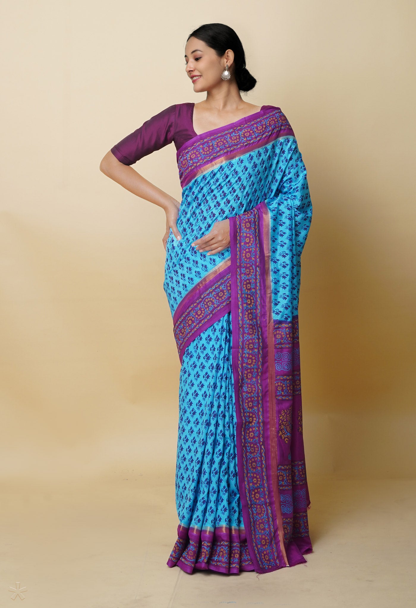 Blue Colour Bangalore Silk Saree – nandikasarees.co.uk