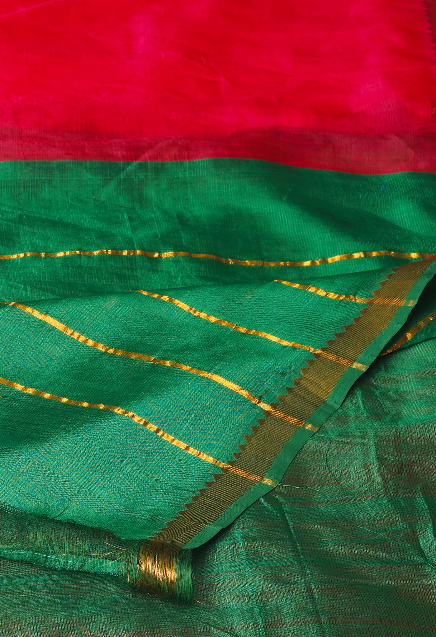 Pink Pure  Mangalgiri Soft Silk Saree