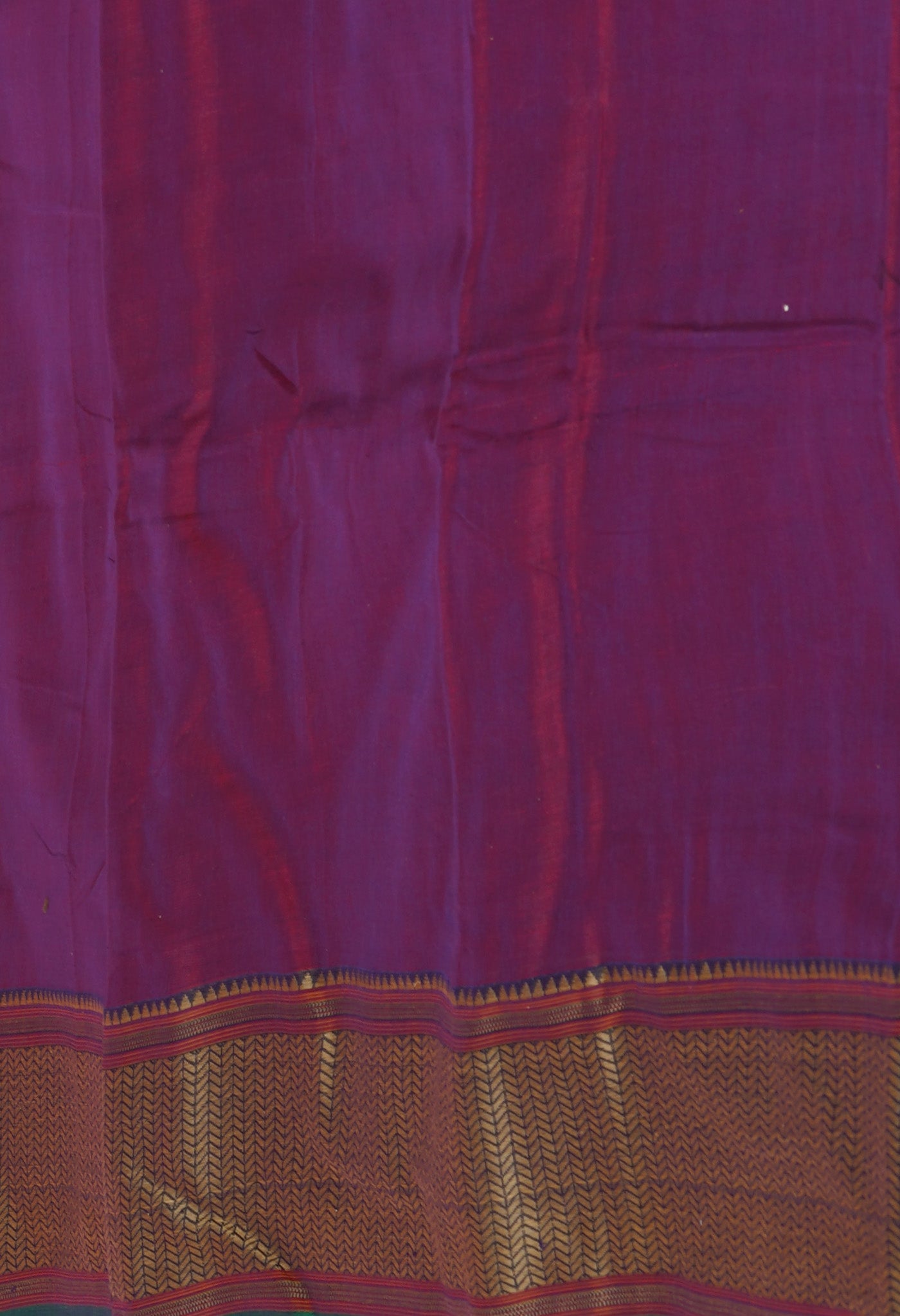 Dark Pink Pure Handloom Narayani Cotton Saree