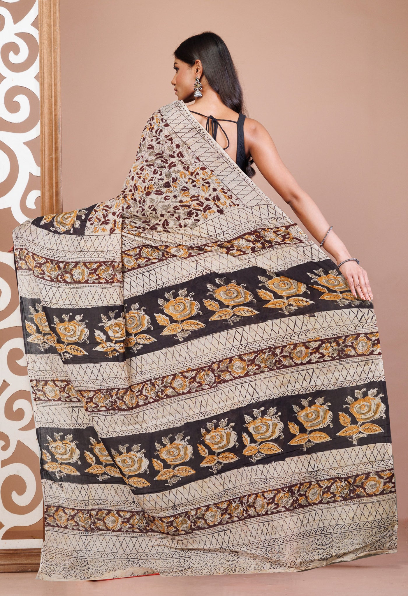 Multi Pure  Kalamkari Printed Soft Cotton Saree-UNM76449