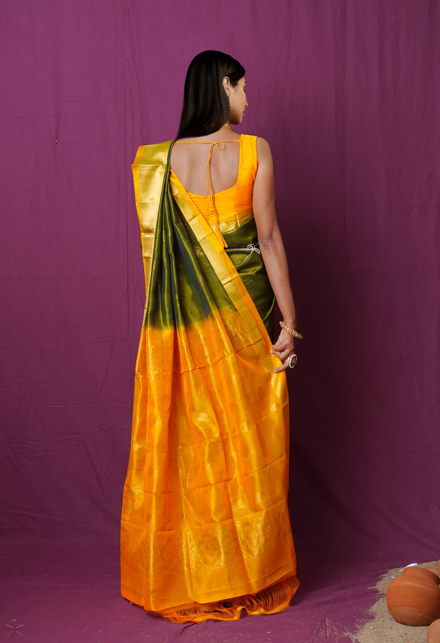 SERENZO Exclusive Get This Banarasi Satain Silk Saree With Full Work  Embroidery Direct From Brand