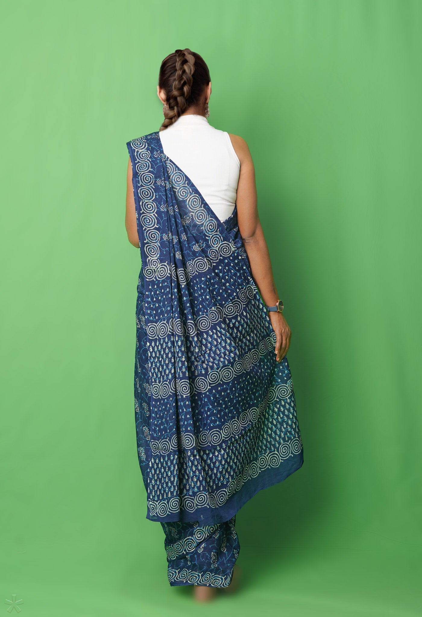 cotton saree with pom pom