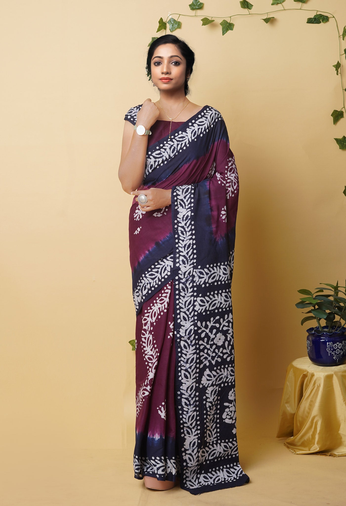 Buy The Familiar Handicrafts Printed, Blocked Printed Bollywood Pure Cotton  Black Sarees Online @ Best Price In India | Flipkart.com