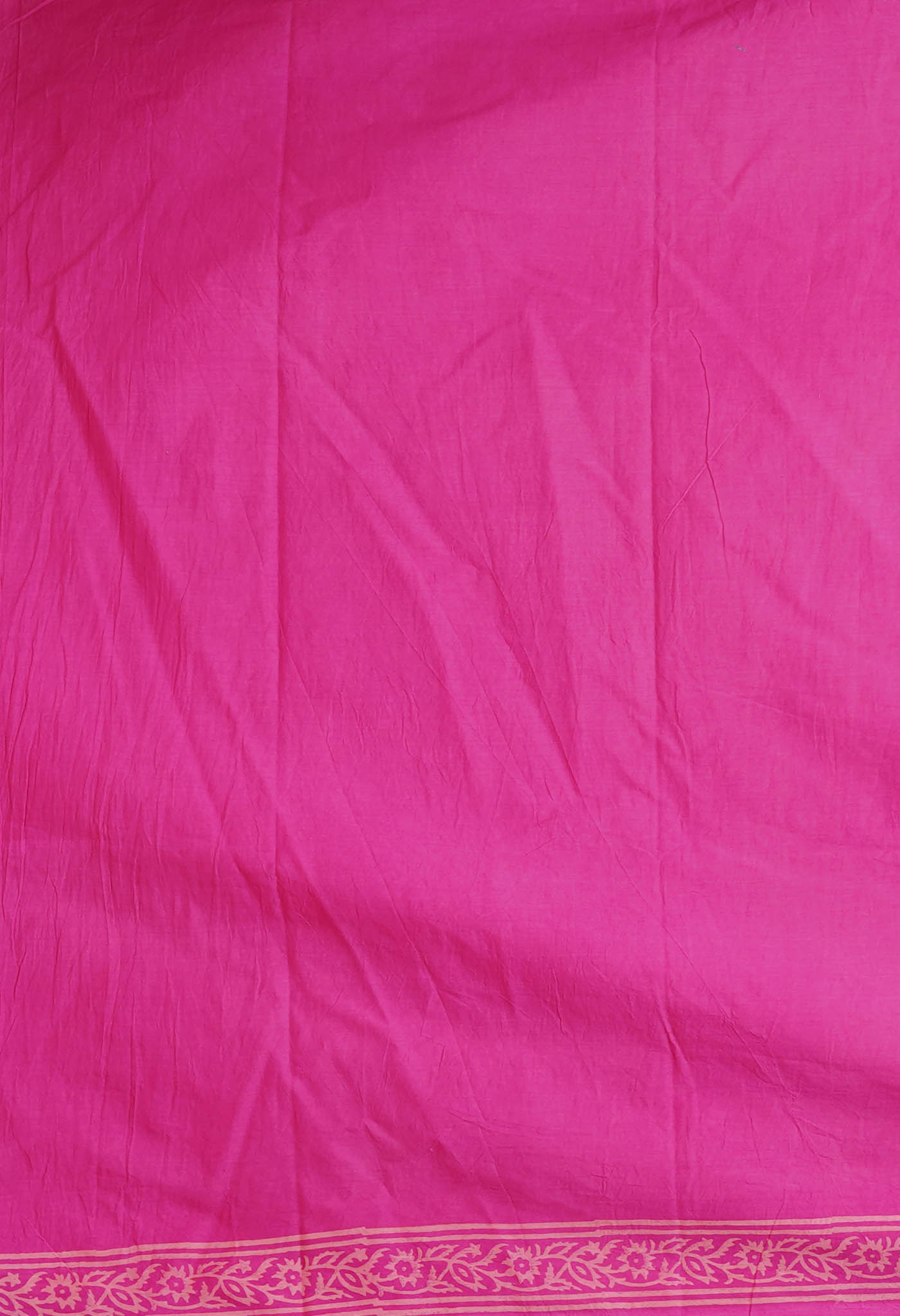 Pink Pure Hand Block Printed Soft Cotton Saree-UNM78159