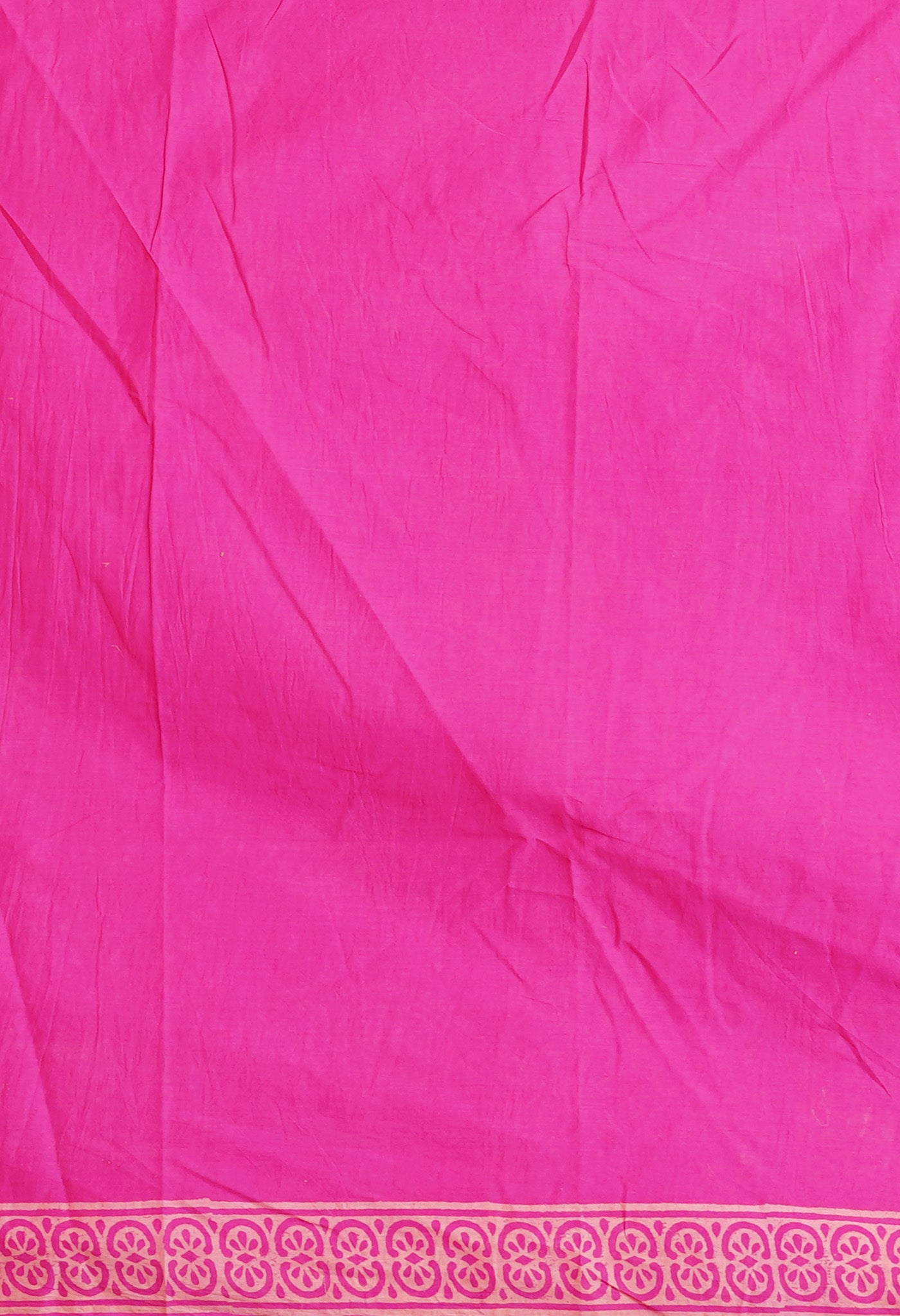 Pink Pure Hand Block Printed Soft Cotton Saree-UNM78174