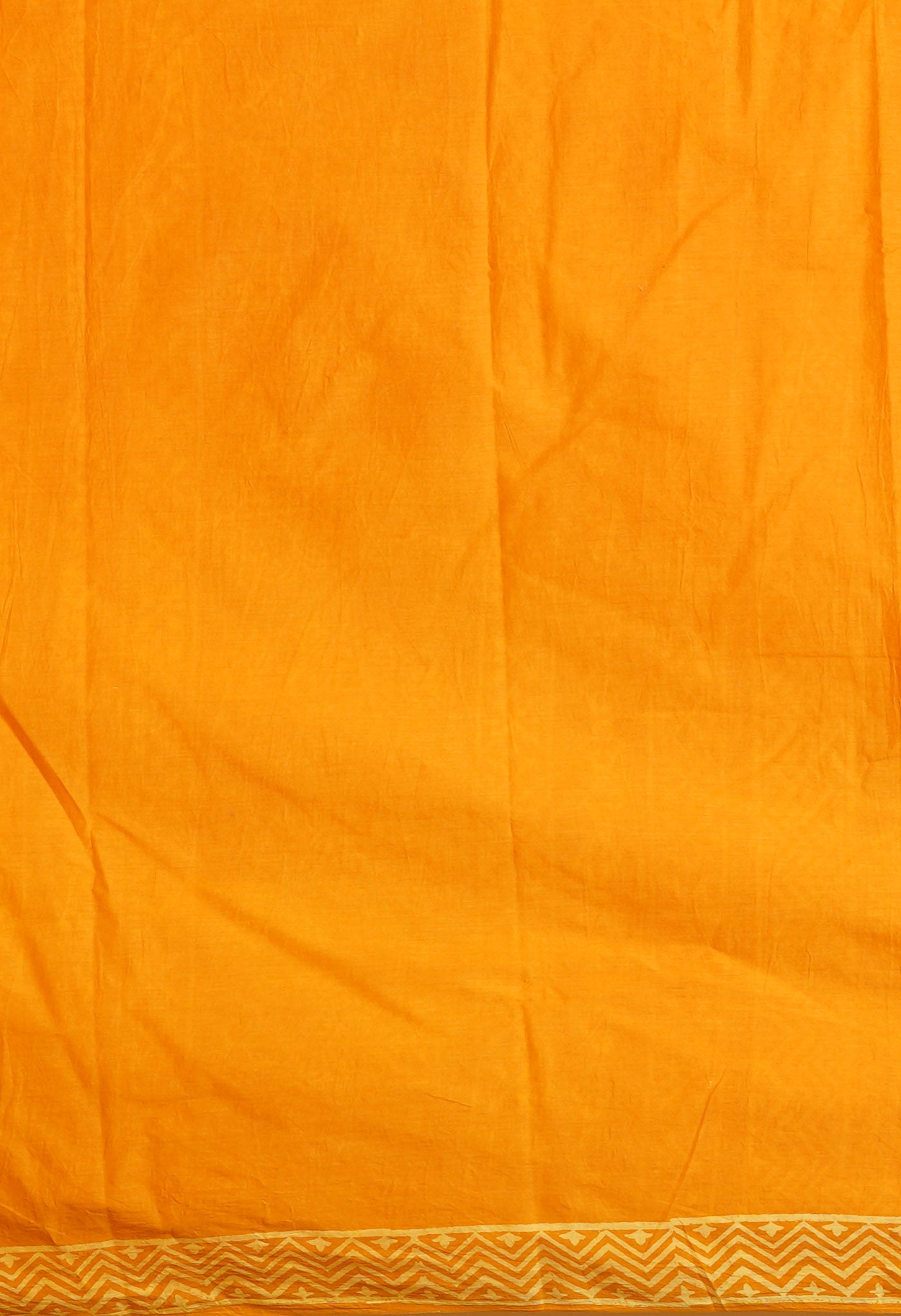 Yellow Pure Hand Block Printed Soft Cotton Saree