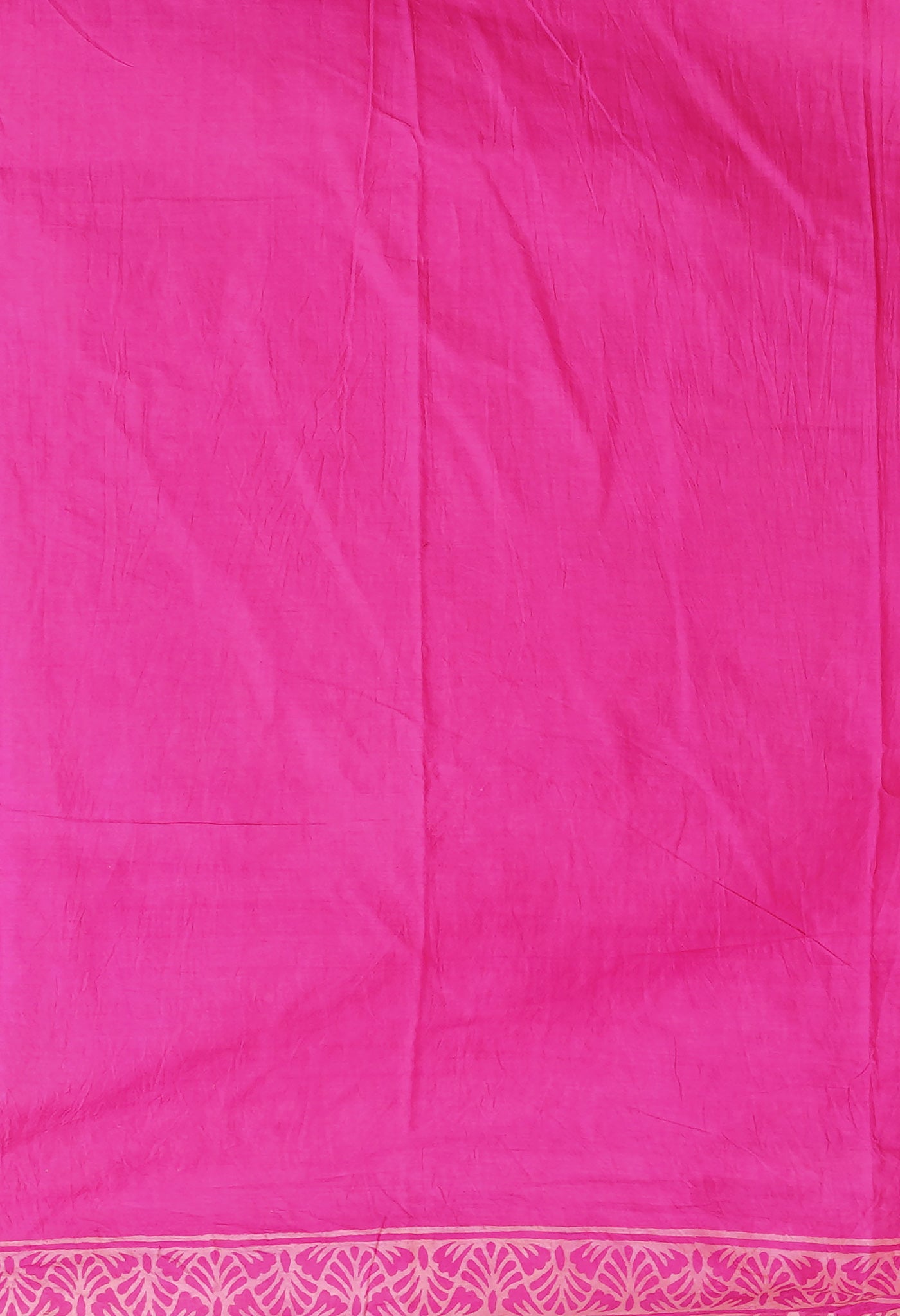 Pink Pure Hand Block Printed Soft Cotton Saree-UNM78218