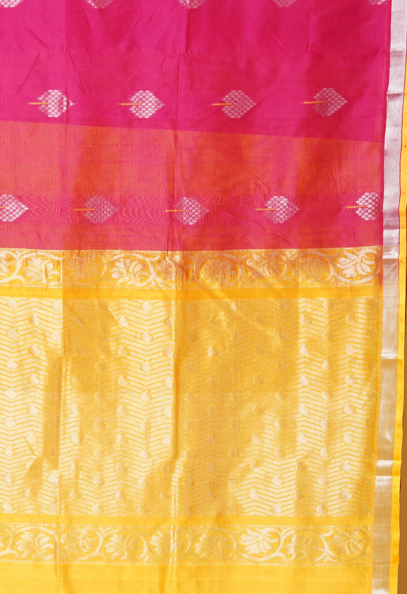 Pink Pure Handloom Fancy Assam Silk Saree-UNM78301