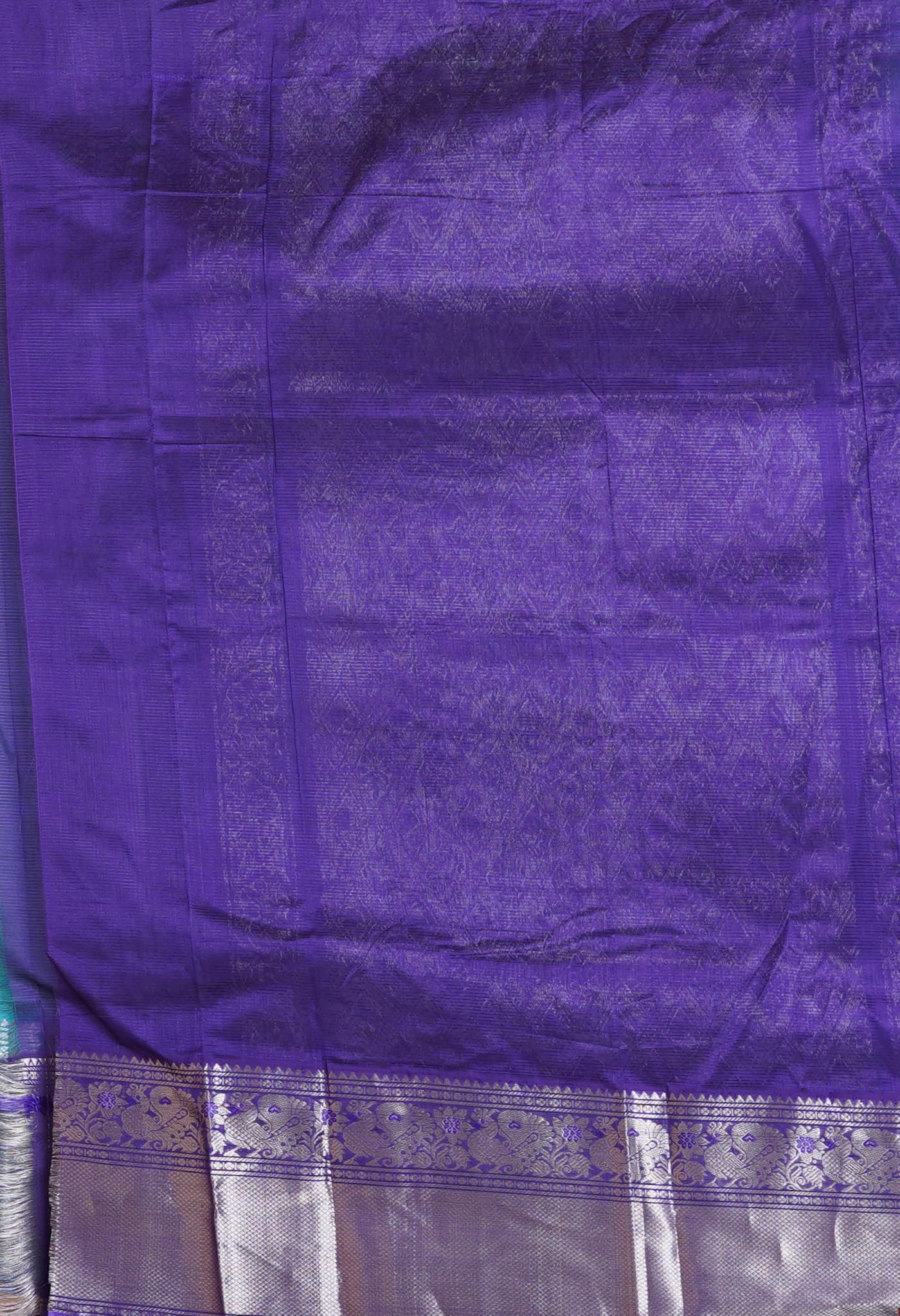 Blue Pure Handloom Fancy Assam Silk Saree