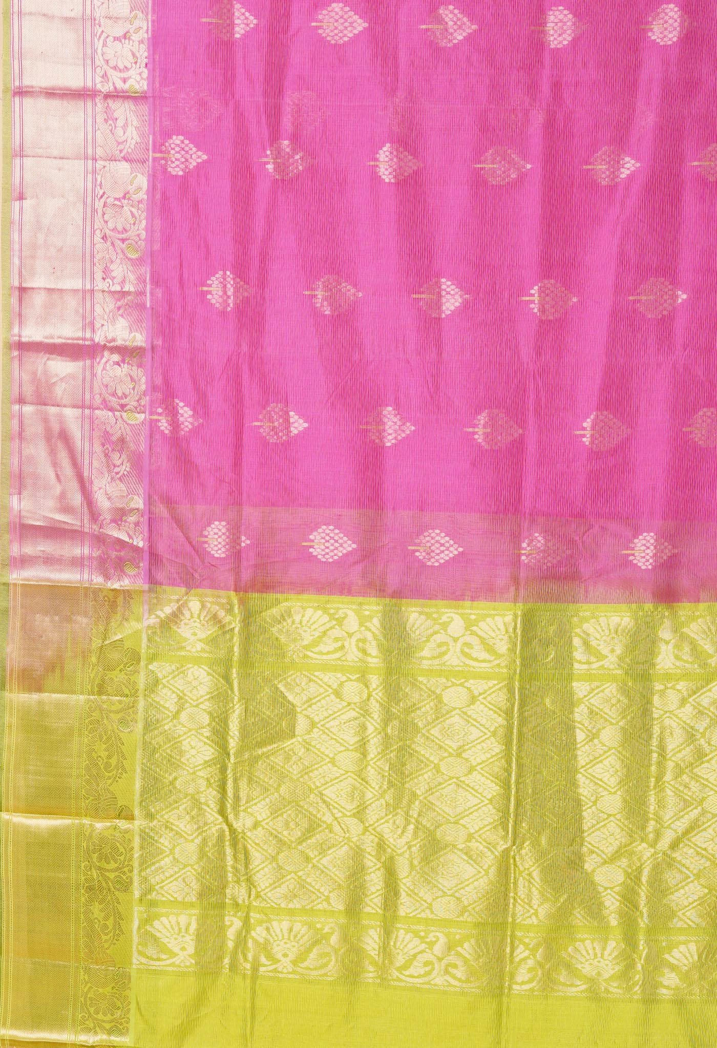 Pink Pure Handloom Fancy Assam Silk Saree