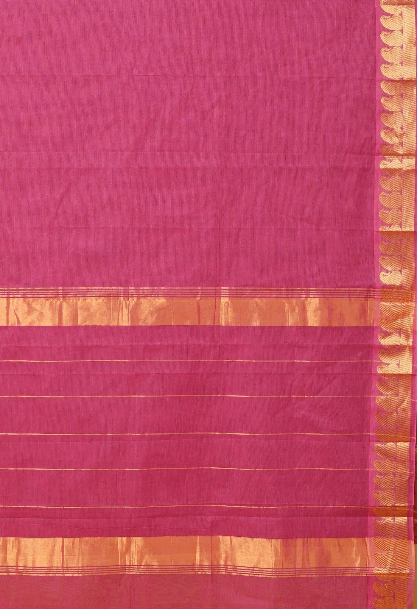 Pink Pure Handloom Gadwal Superfine Cotton Saree