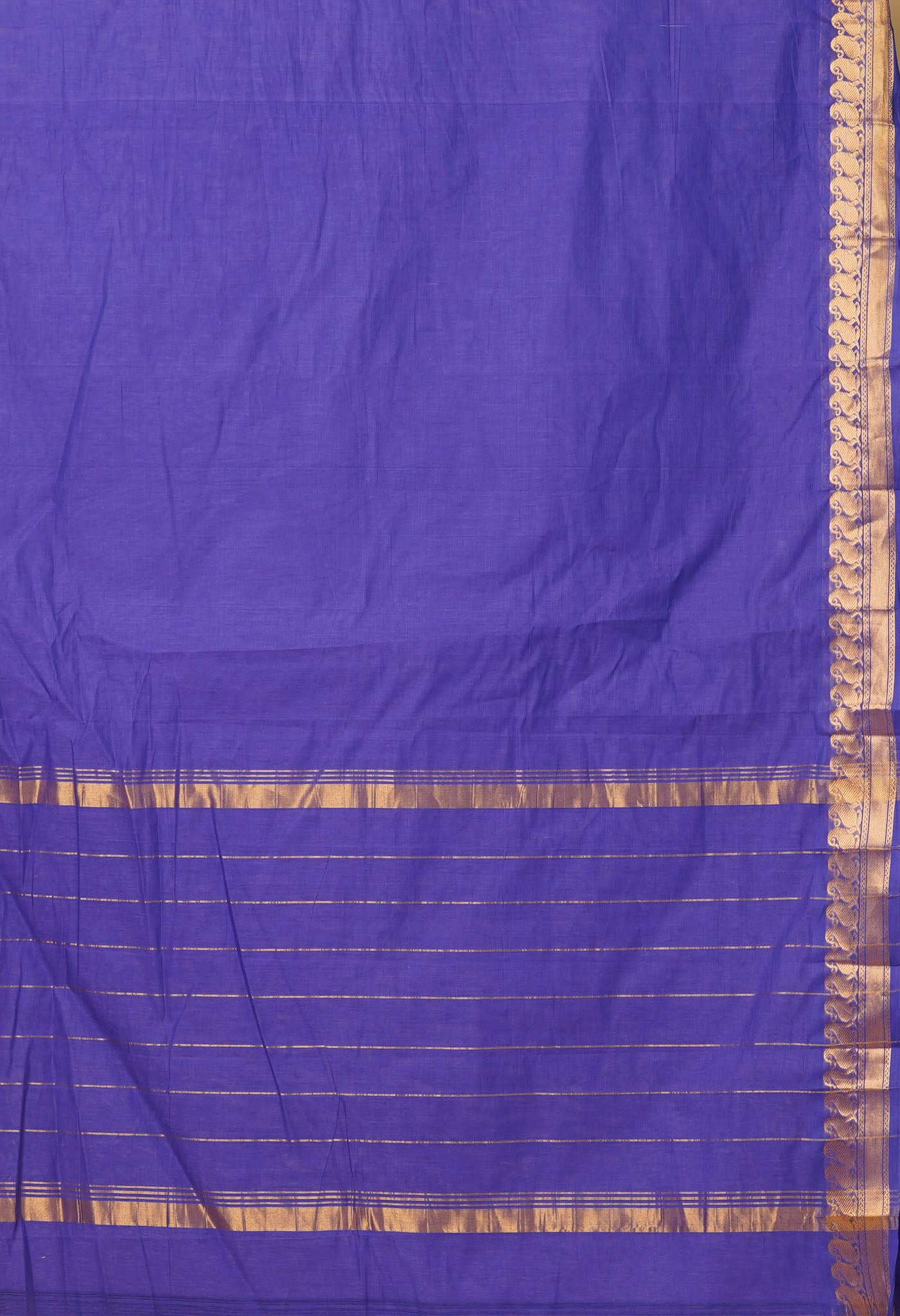 Blue Pure Handloom Gadwal Superfine Cotton Saree