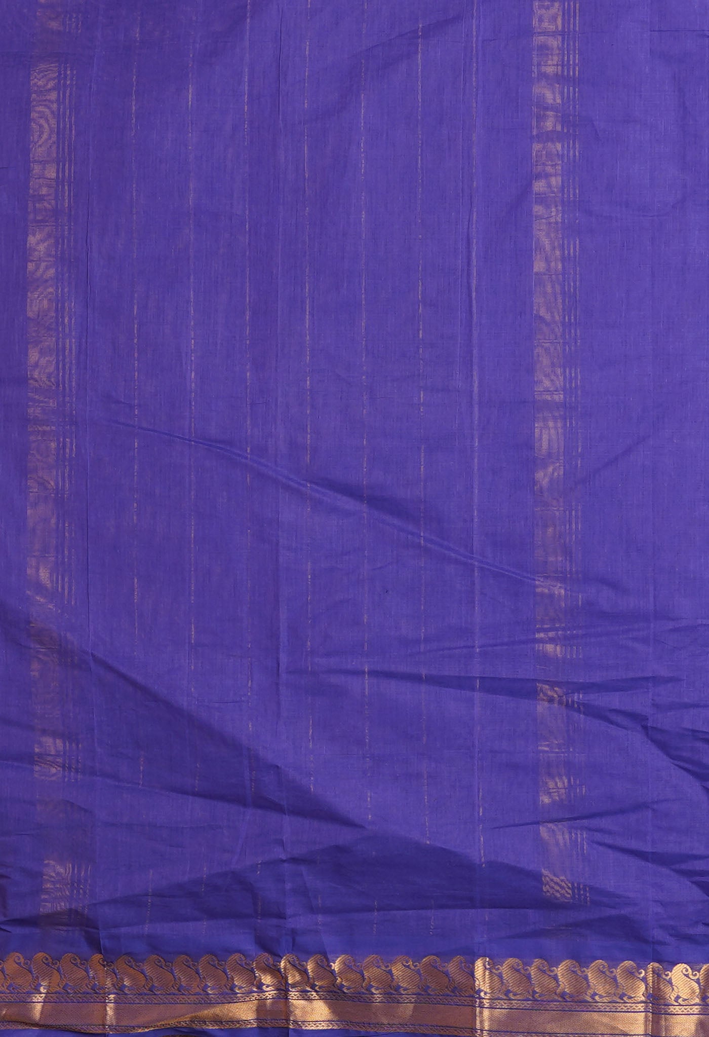 Blue Pure Handloom Gadwal Superfine Cotton Saree