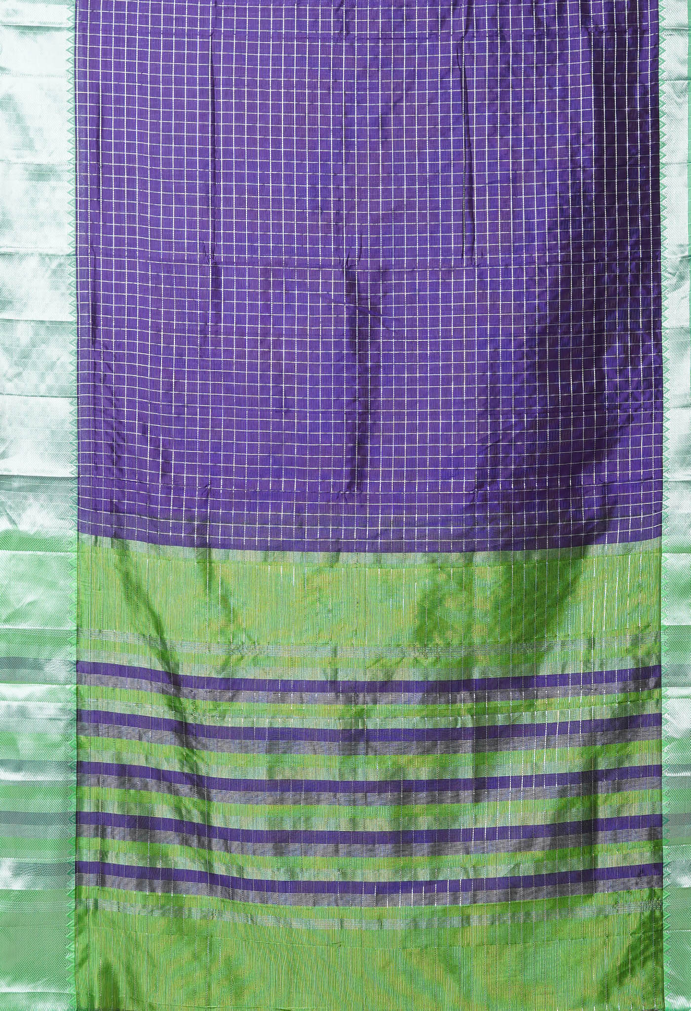 Violet Pure Mangalgiri Soft Silk Saree