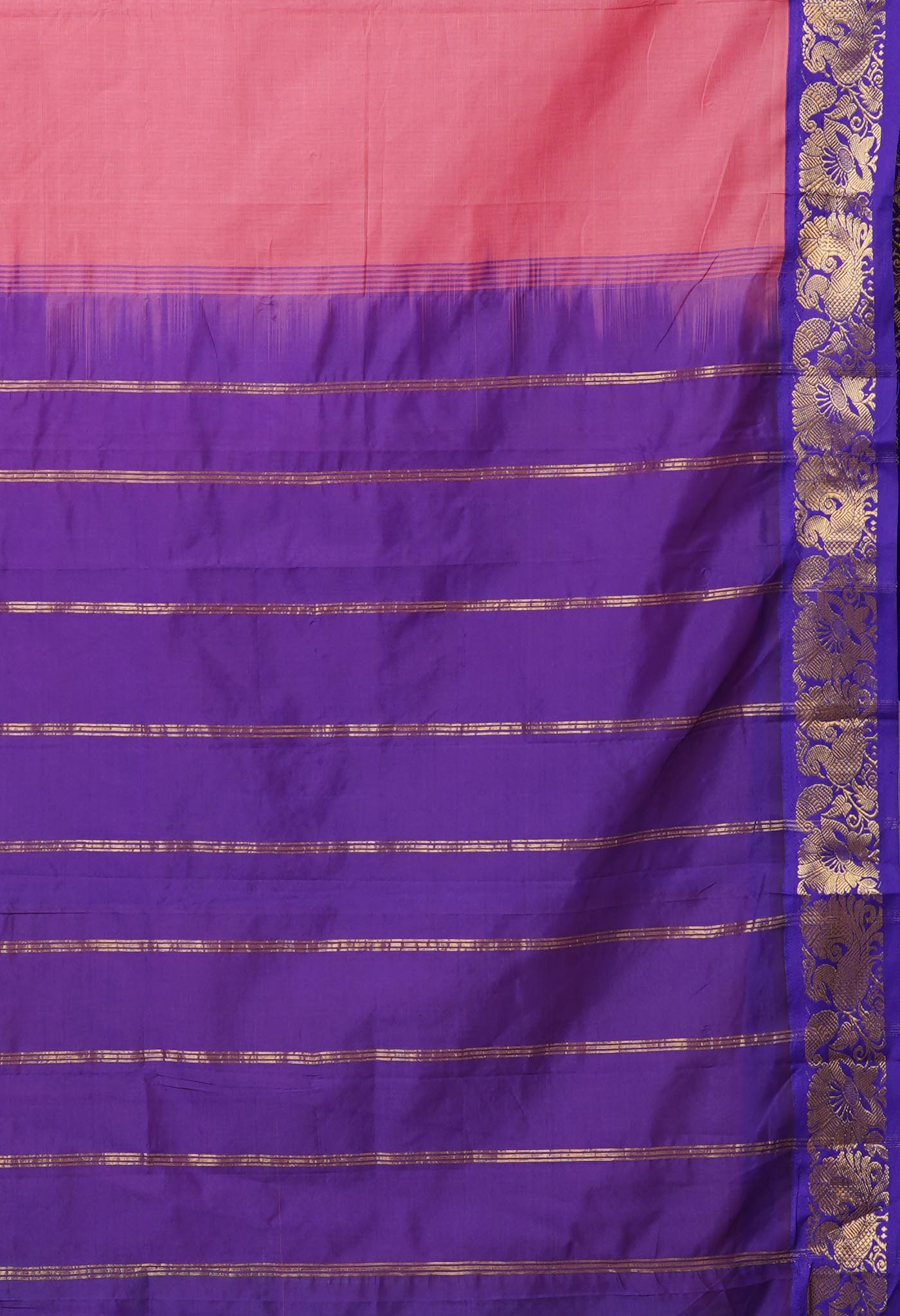 Pink Pure Handloom Gadwal Cotton Saree-UNM78420