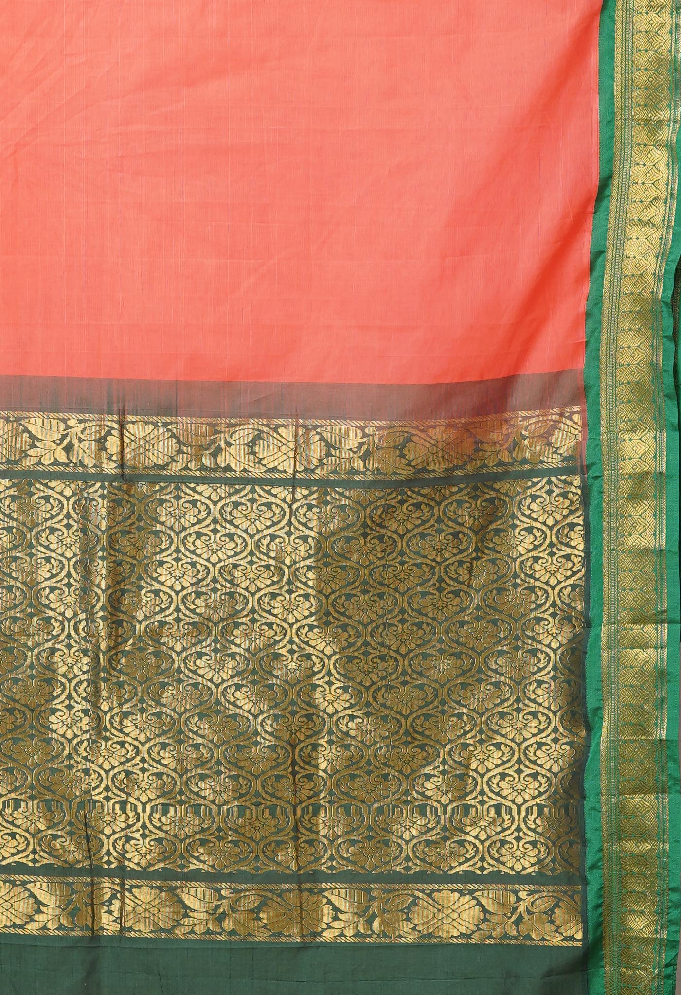 Pink Pure Handloom Gadwal Cotton Saree