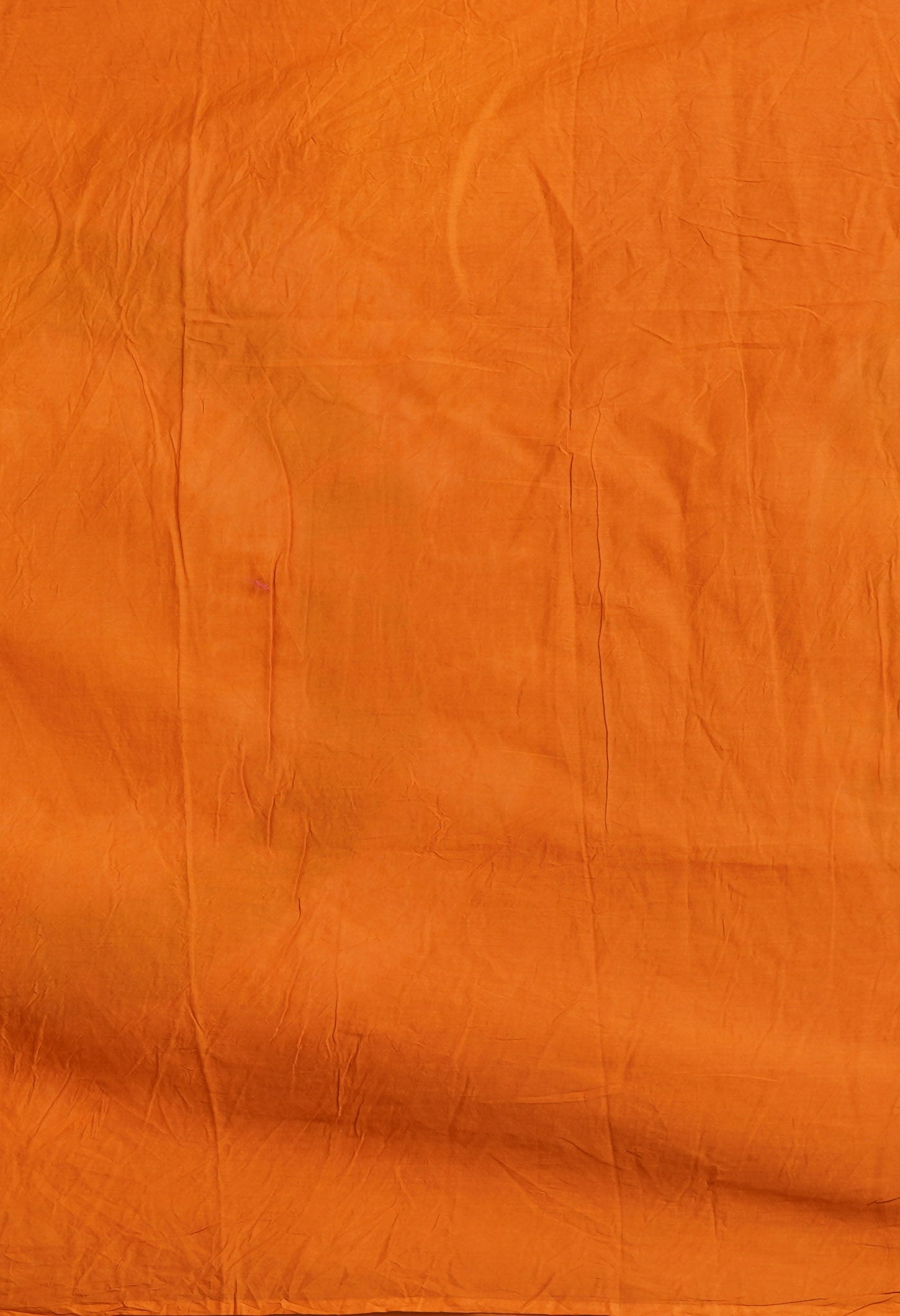 Green-Orange Pure  Tie And Dye Shibori Printed Soft Cotton Saree