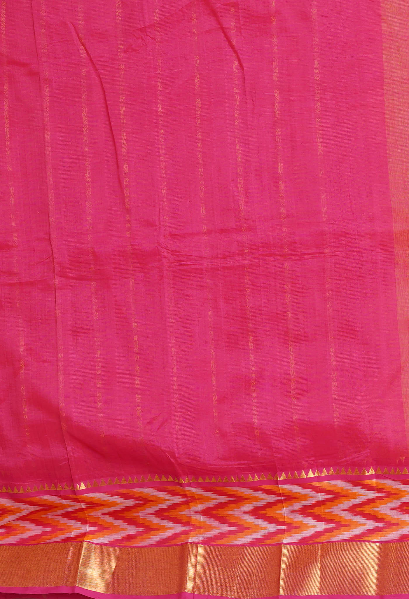 Golden Brown Pure Handloom Mangalgiri Soft Silk Saree