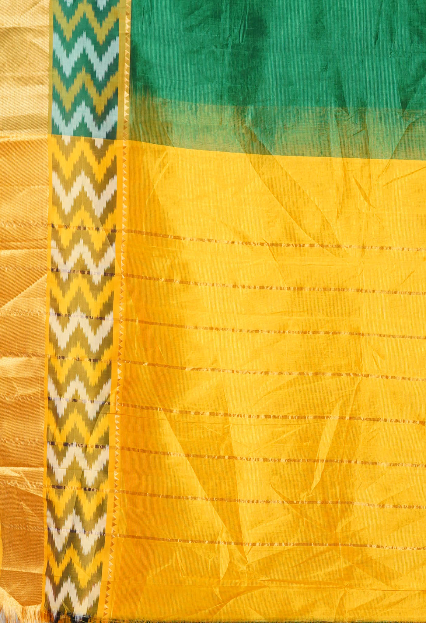 Dark Green Pure Handloom Mangalgiri Soft Silk Saree