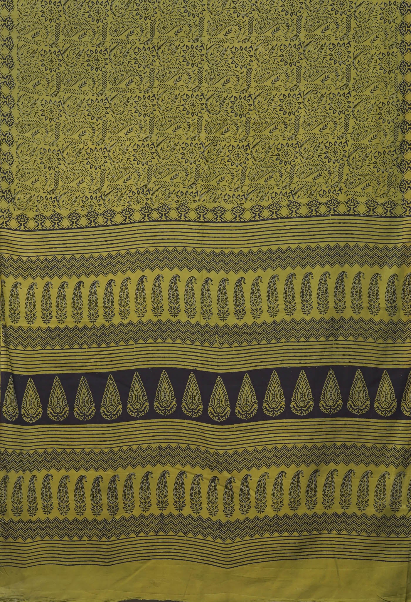 Green Pure  Bagh Printed Soft Cotton Saree-UNM78657