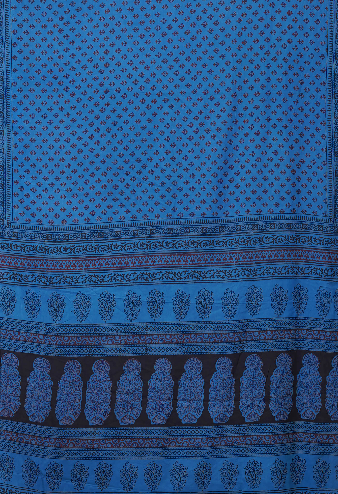 Blue Pure  Bagh Printed Soft Cotton Saree-UNM78680