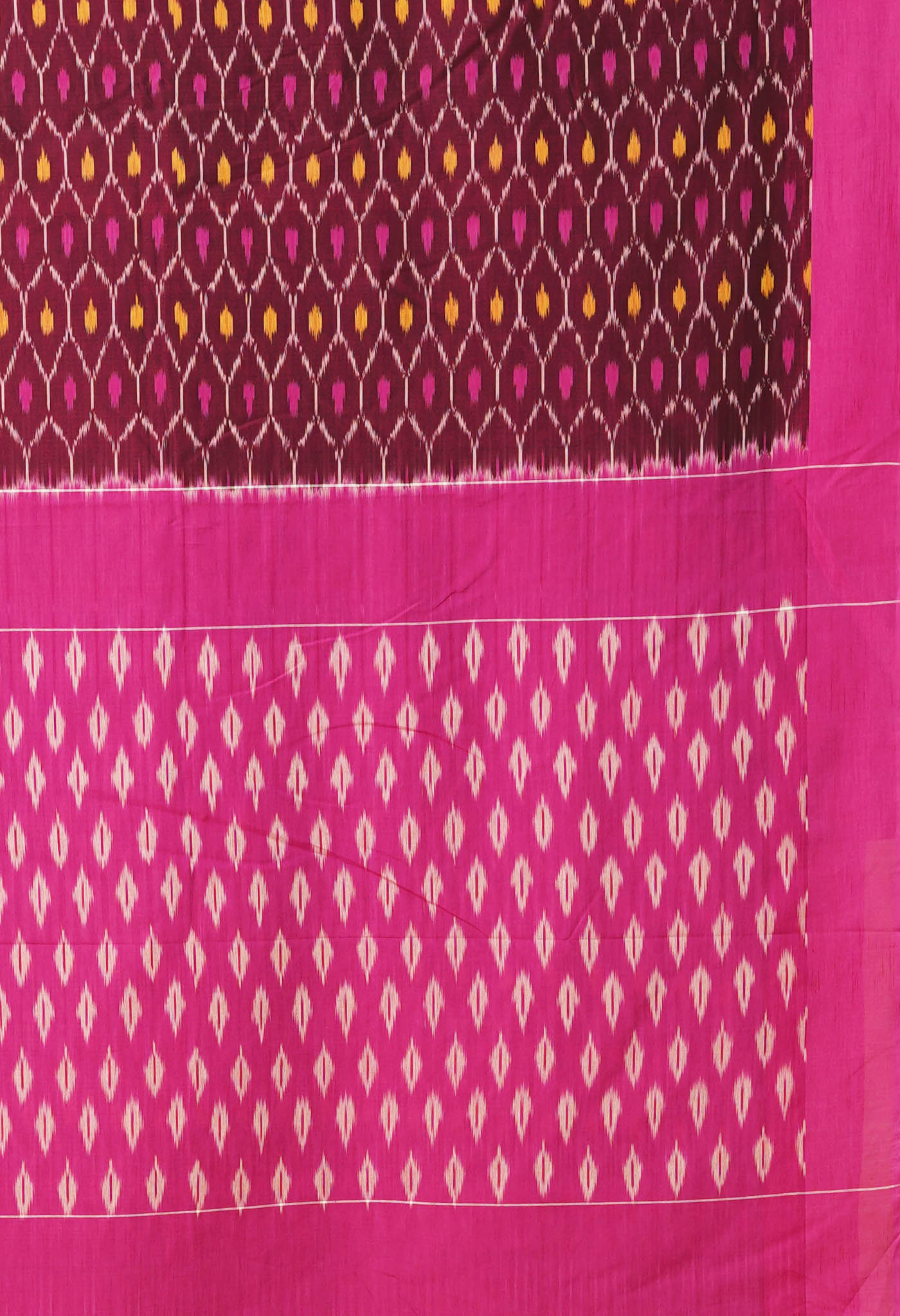 Purple Pure Pochampally Mercerized Cotton Silk Saree-UNM78839