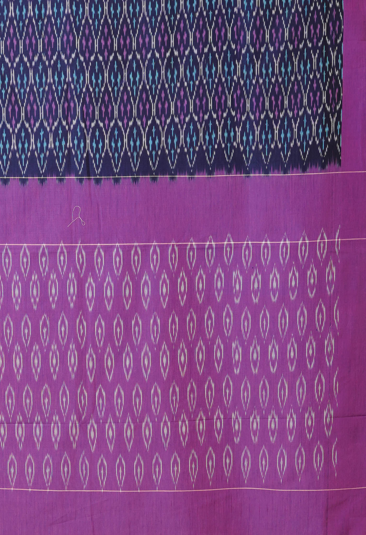 Blue Pure Pochampally Mercerized Cotton Silk Saree-UNM78845