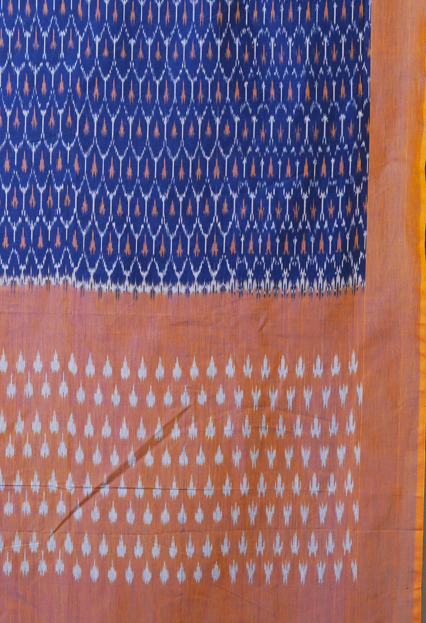 Blue Pure Pochampally Mercerized Cotton Silk Saree-UNM78937