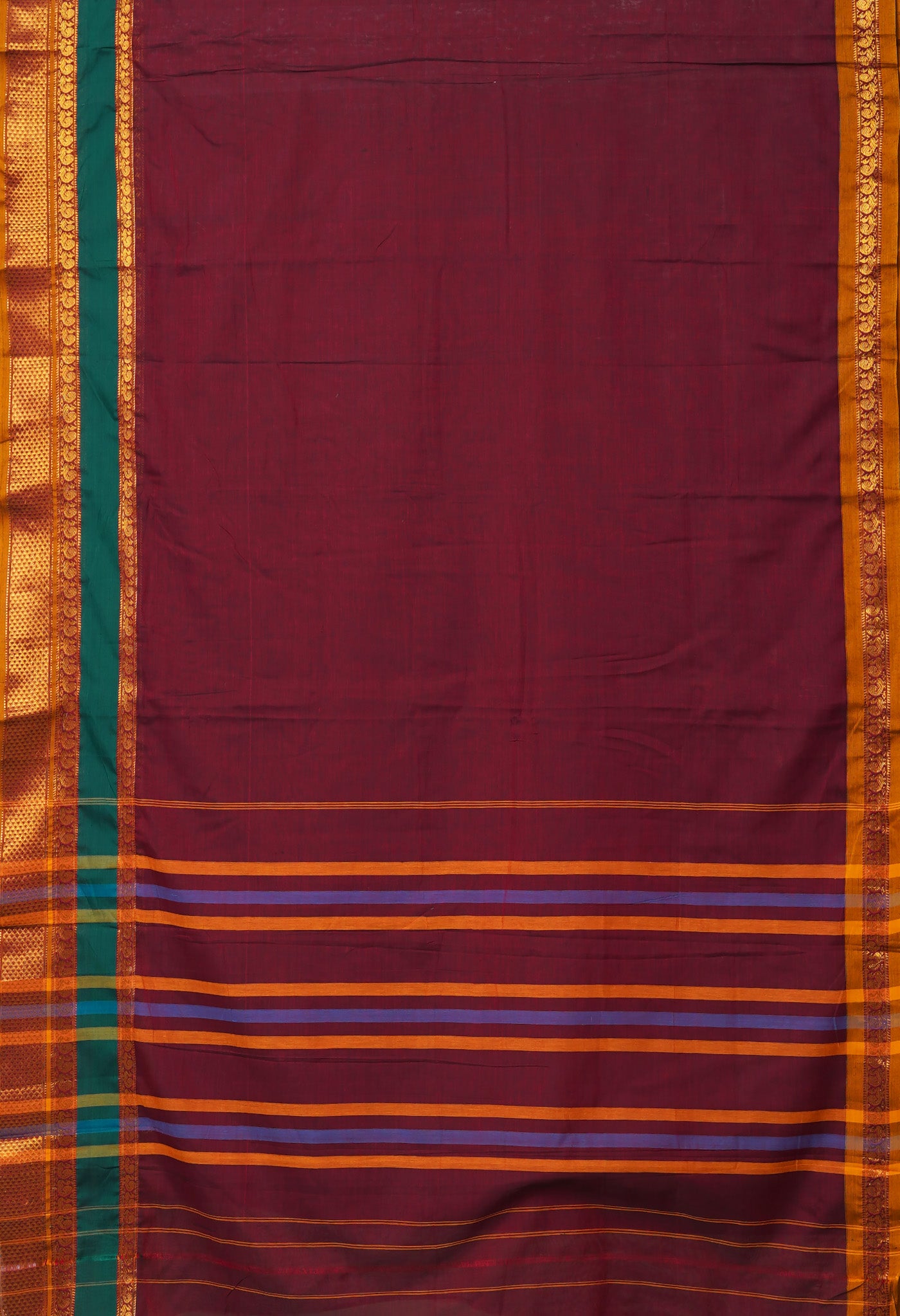 Maroon Pure Handloom Narayani Cotton Saree-UNM79043