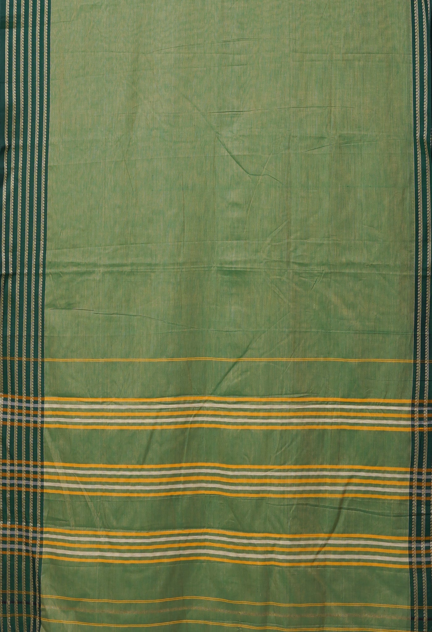 Green Pure Handloom Narayani Cotton Saree-UNM79044