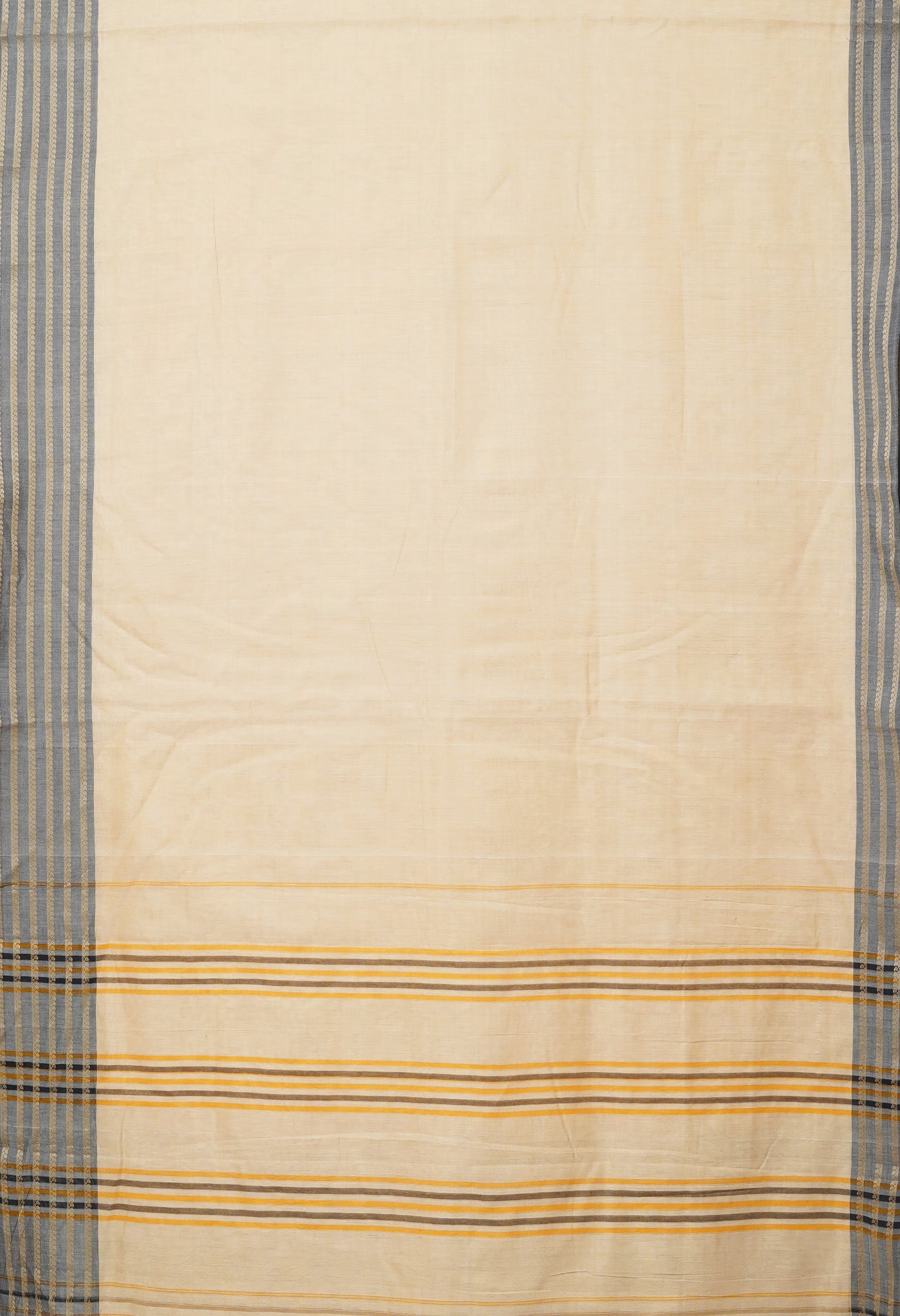 Cream Pure Handloom Narayani Cotton Saree-UNM79051