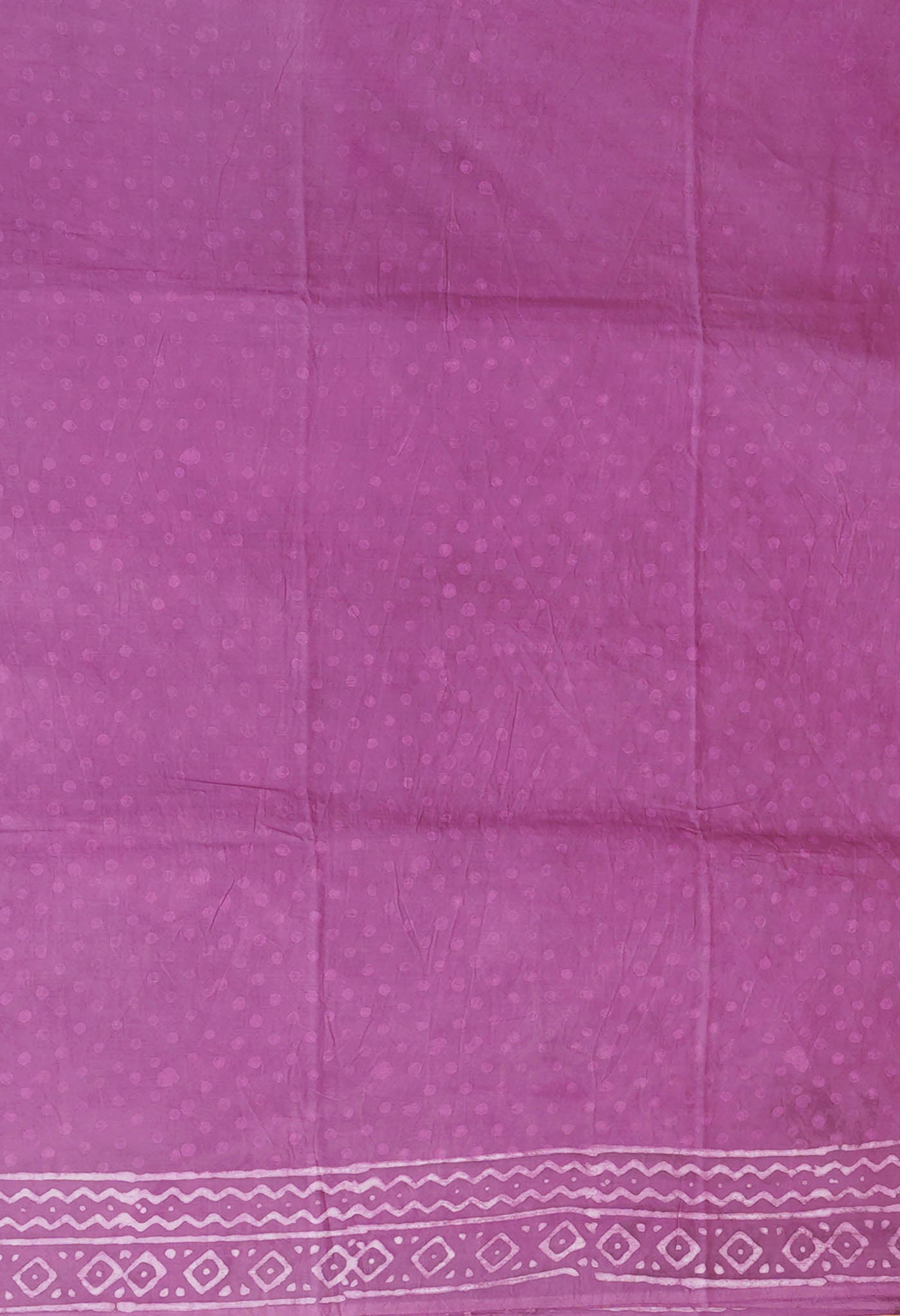 Pink Pure Dabu Printed Mulmul Cotton Saree